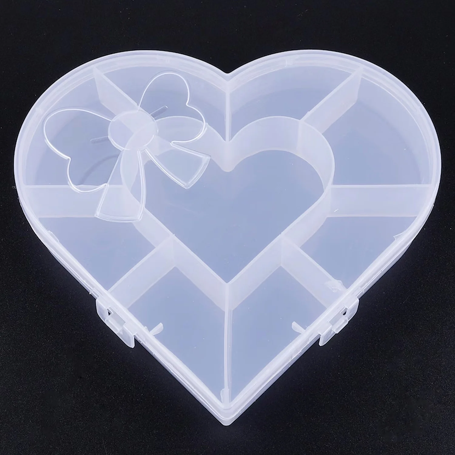Heart-Shaped Plastic Bead Storage Organizer Box (1 Pc) - Image 9