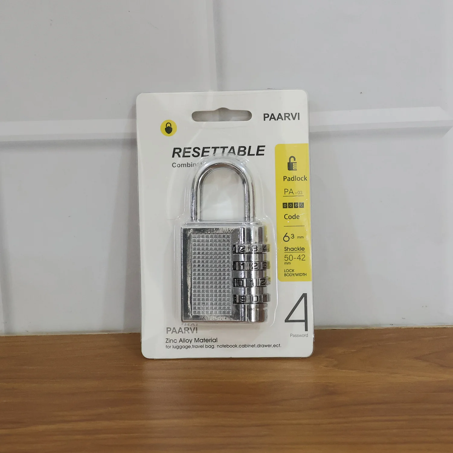 Heavy-Duty 4-Digit Resettable Combination Padlock (1 Pc) - Image 11