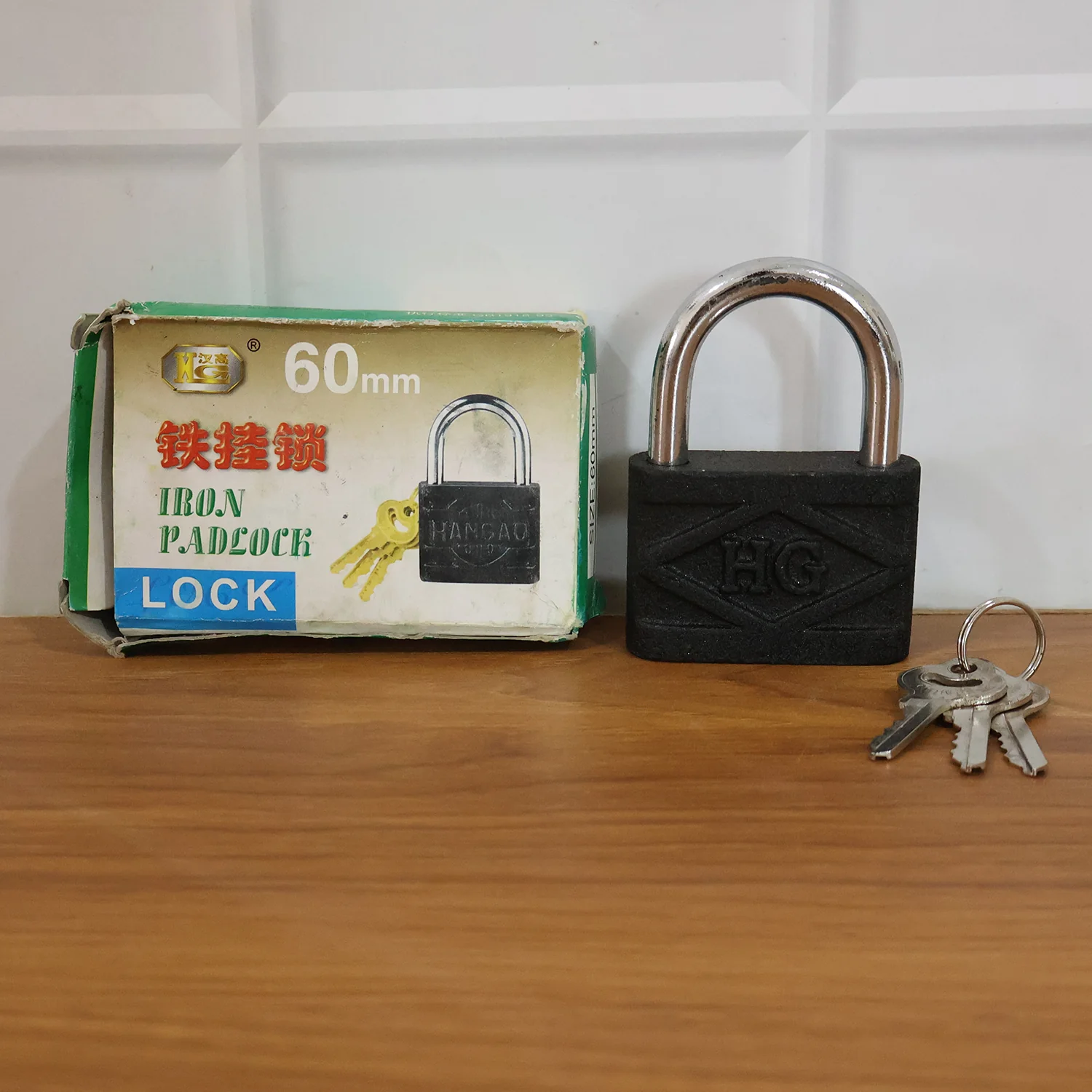 Heavy Duty 60mm Iron Pad Lock with 3 Keys - Image 9