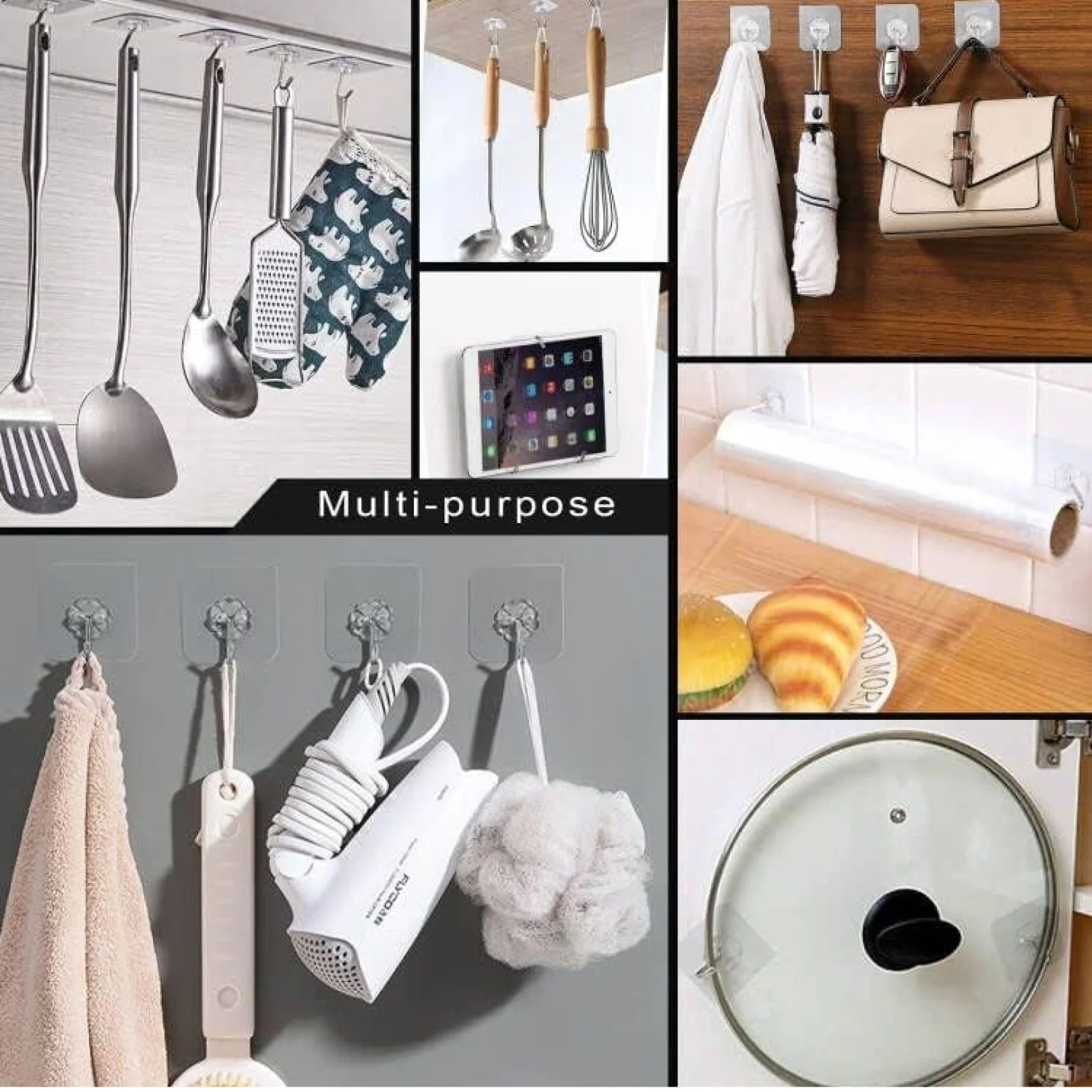 Heavy Duty Flower Adhesive Wall Hooks - (10 Pc / Set) - Image 3