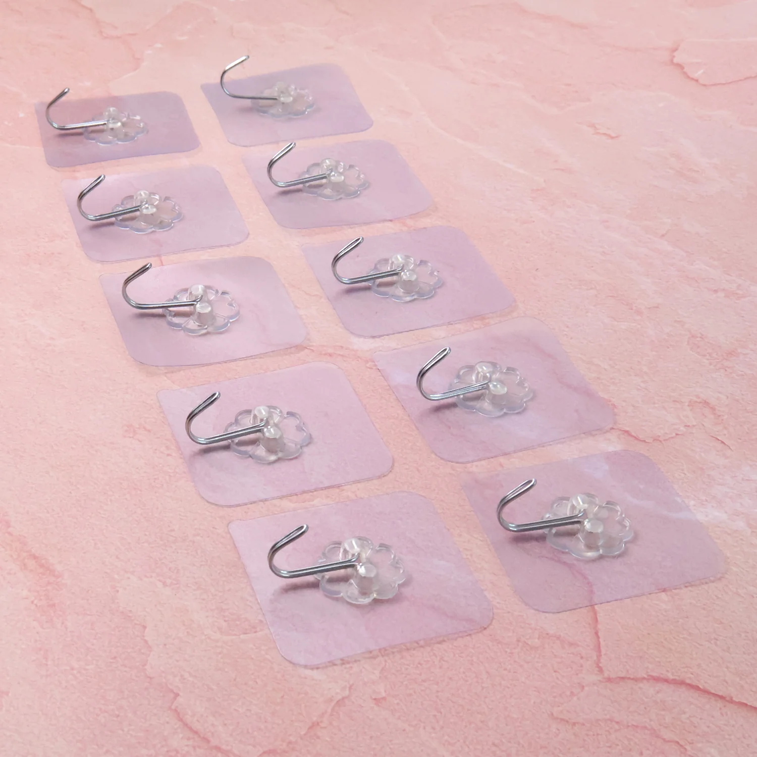 Heavy Duty Flower Adhesive Wall Hooks - (10 Pc / Set) - Image 9