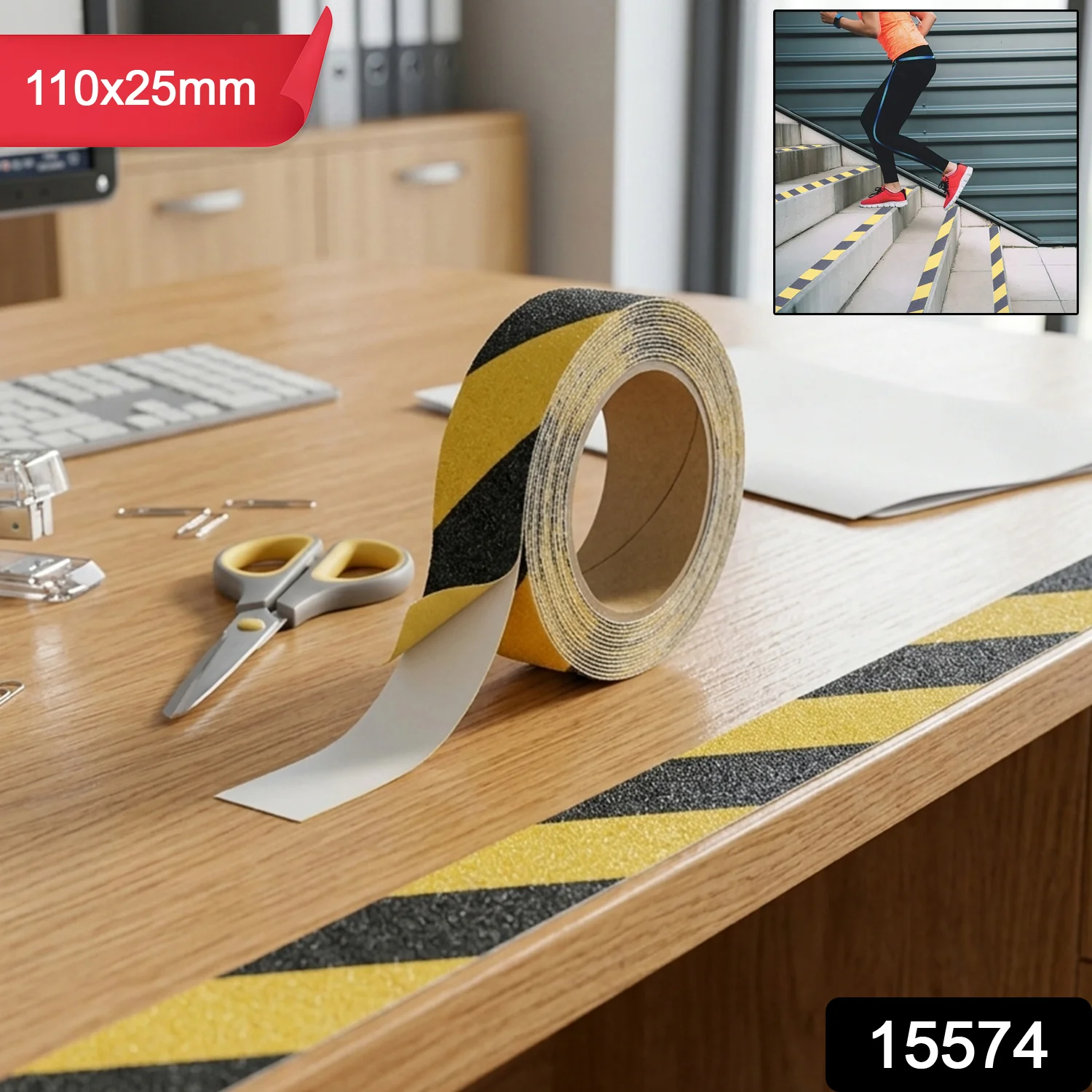 Heavy Duty Anti Slip Safety Tape 110x25mm 1 Pc - Image 2