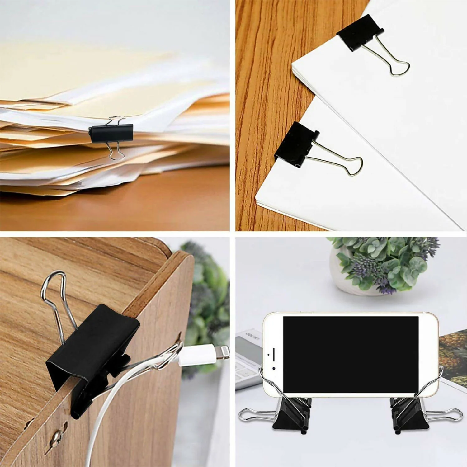 Heavy Duty Binder Clips Set with Strong Spring Grip (32 mm, 12 Pieces) - Image 2