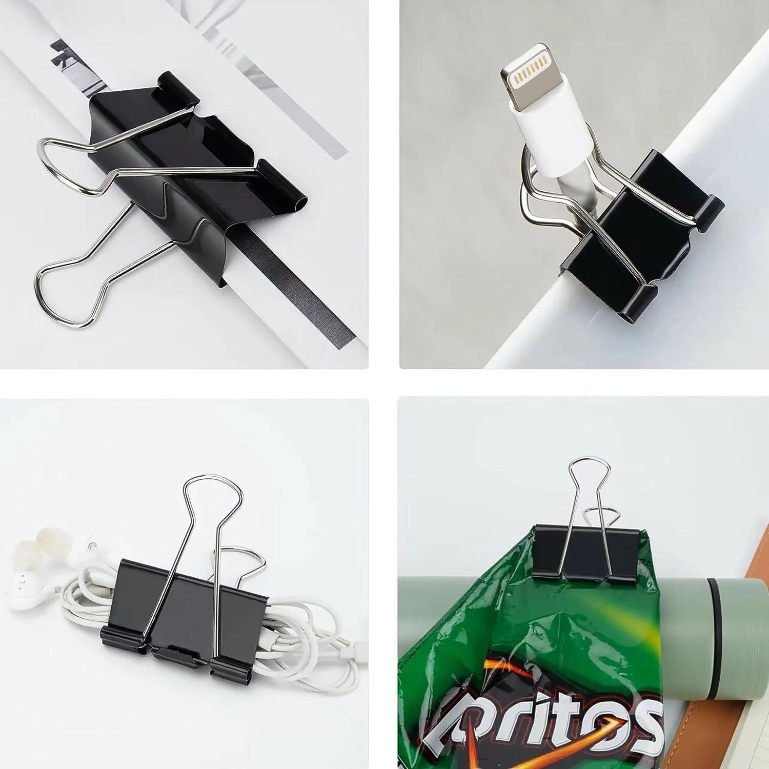 Heavy Duty Binder Clips Set with Strong Spring Grip (32 mm, 12 Pieces) - Image 4