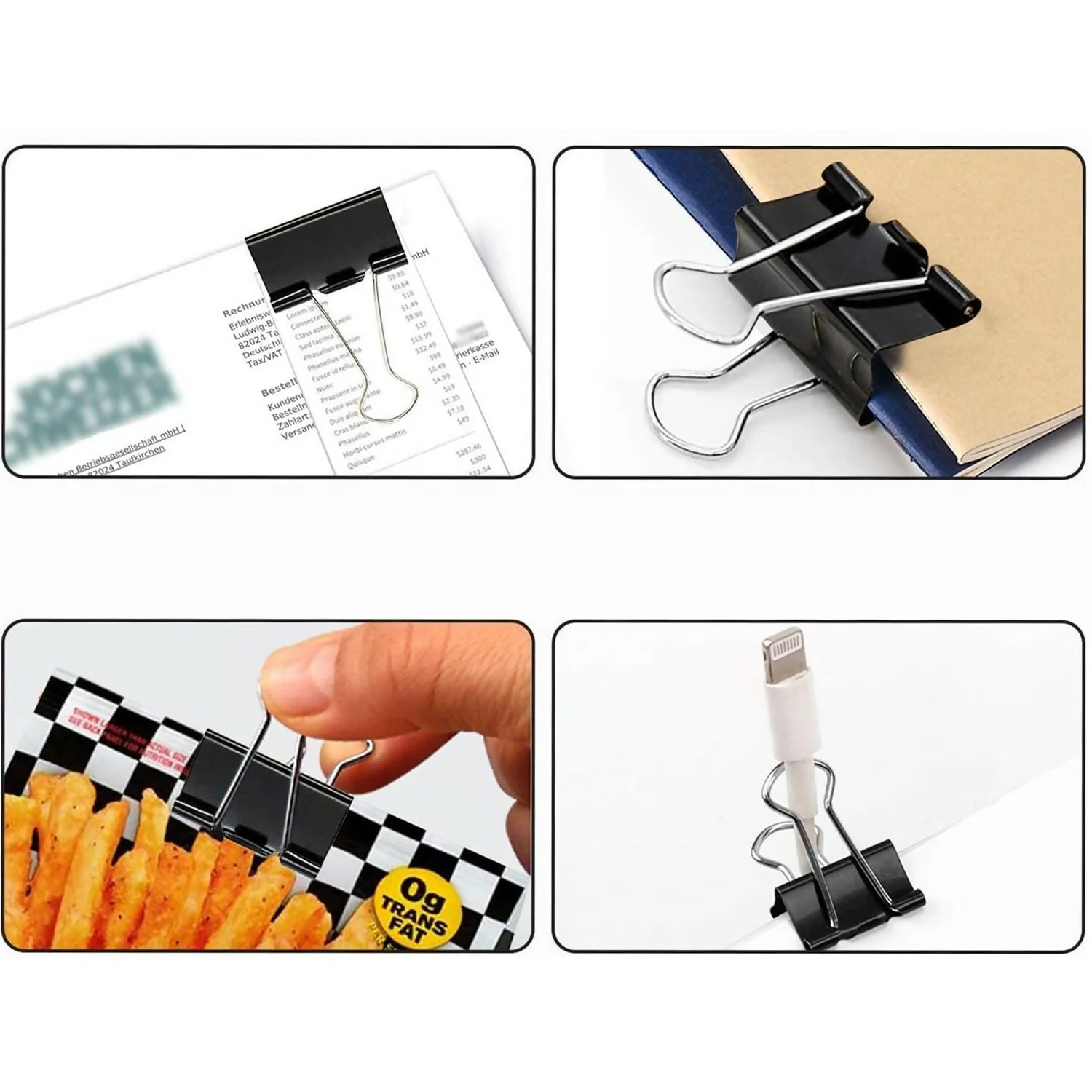 Heavy Duty Binder Clips Set with Strong Spring Grip (32 mm, 12 Pieces) - Image 5