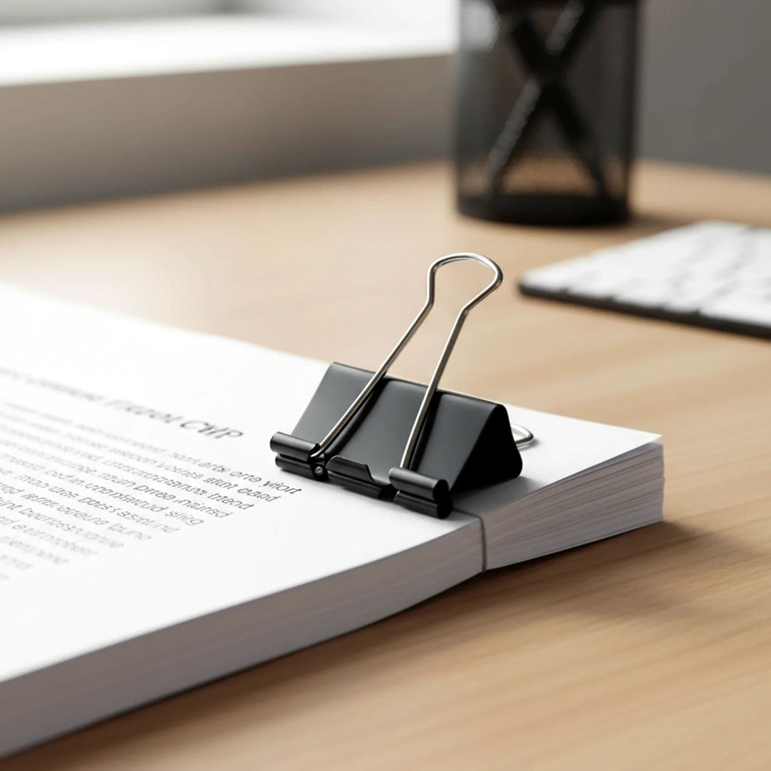Heavy-Duty Black Binder Clips Set (19 mm, 40 Pc) - Image 4