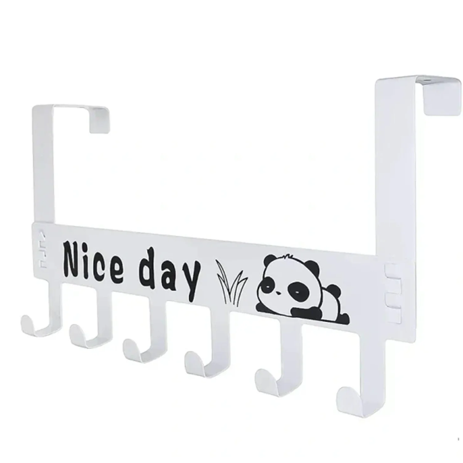 Heavy-Duty Carbon Steel Door Hook Hanger Rack (1 pc / 6 Hook / White) - Image 5
