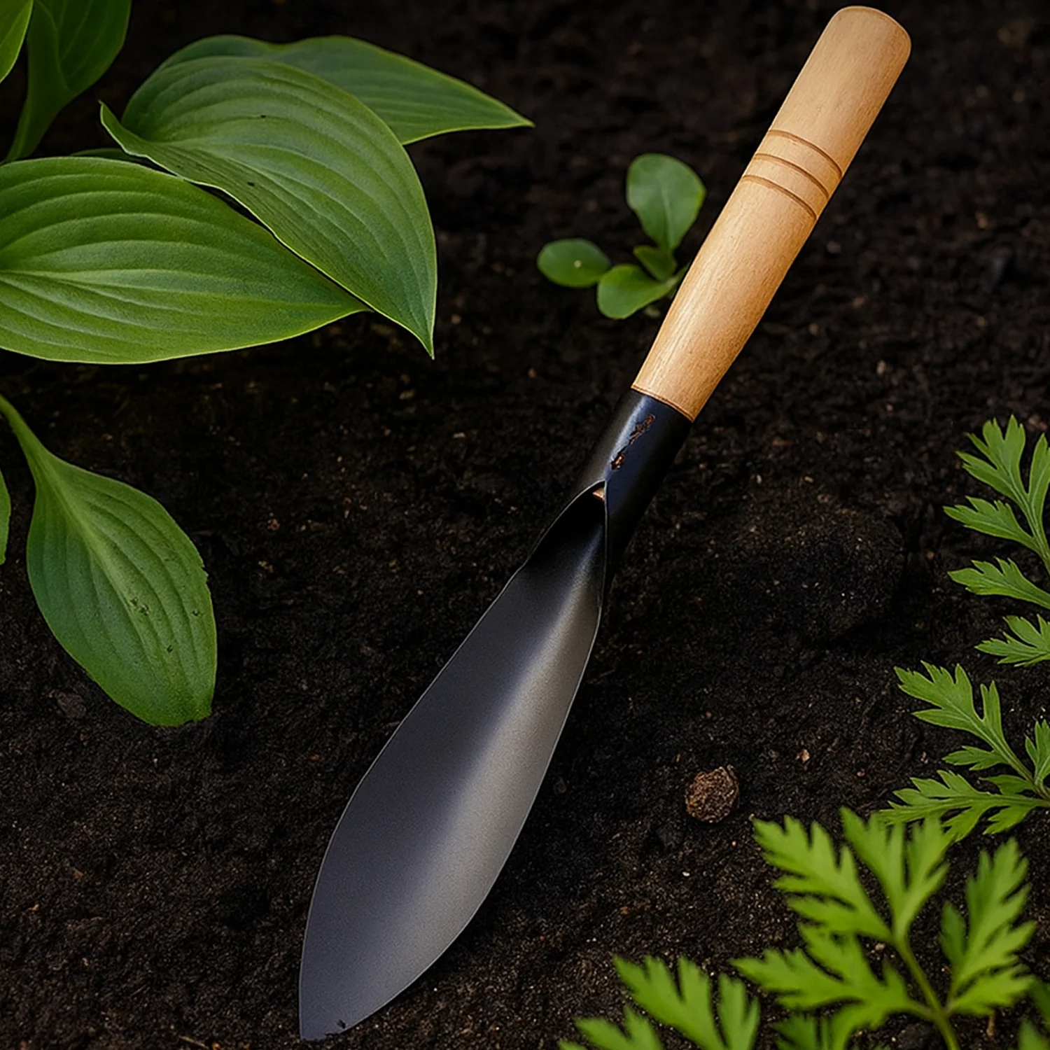 Heavy Duty Gardening Trowel with Wooden Handle (1 Pc) - Image 7