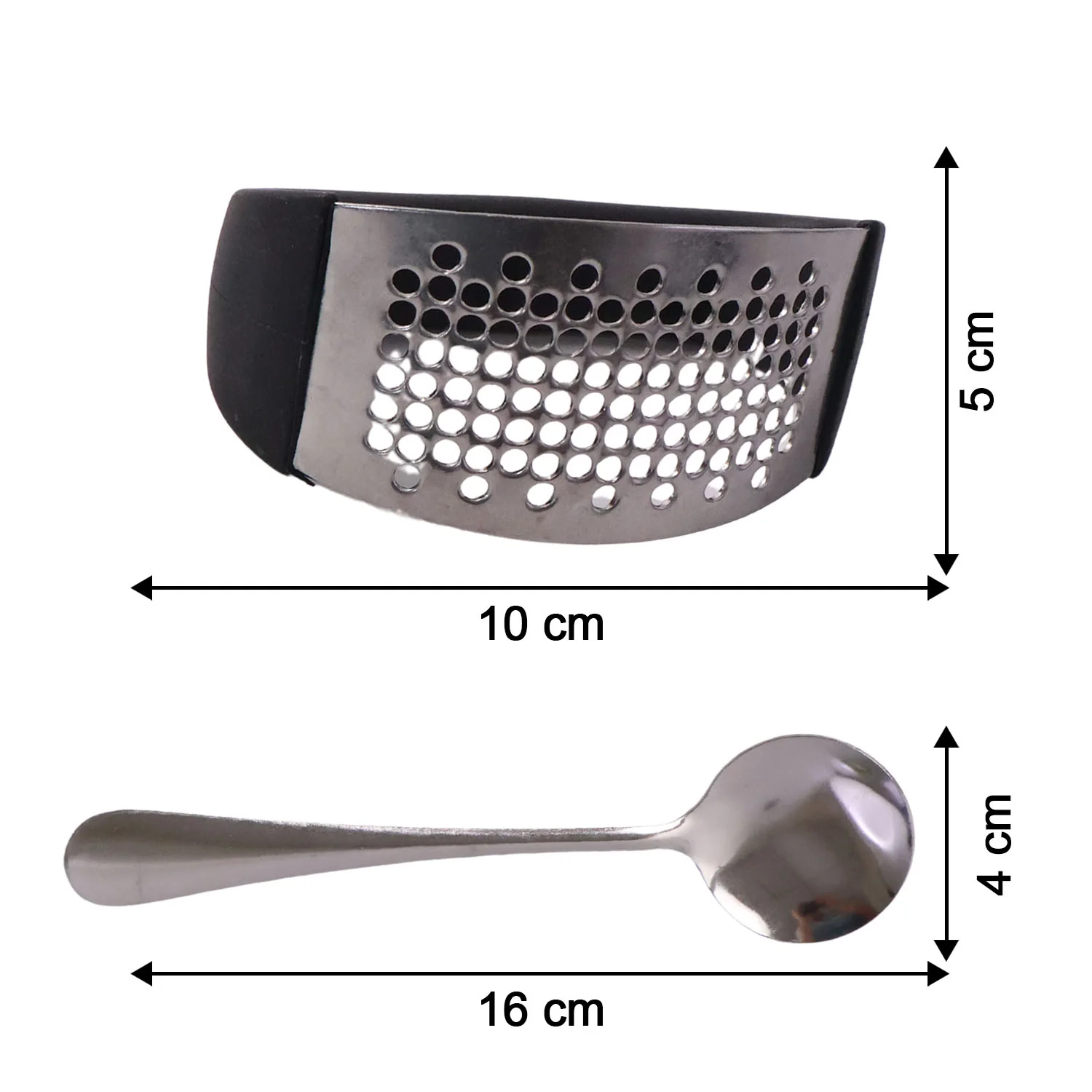 Heavy-Duty Garlic Press Tool with Spoon Set (2 Pc Set) - Image 6