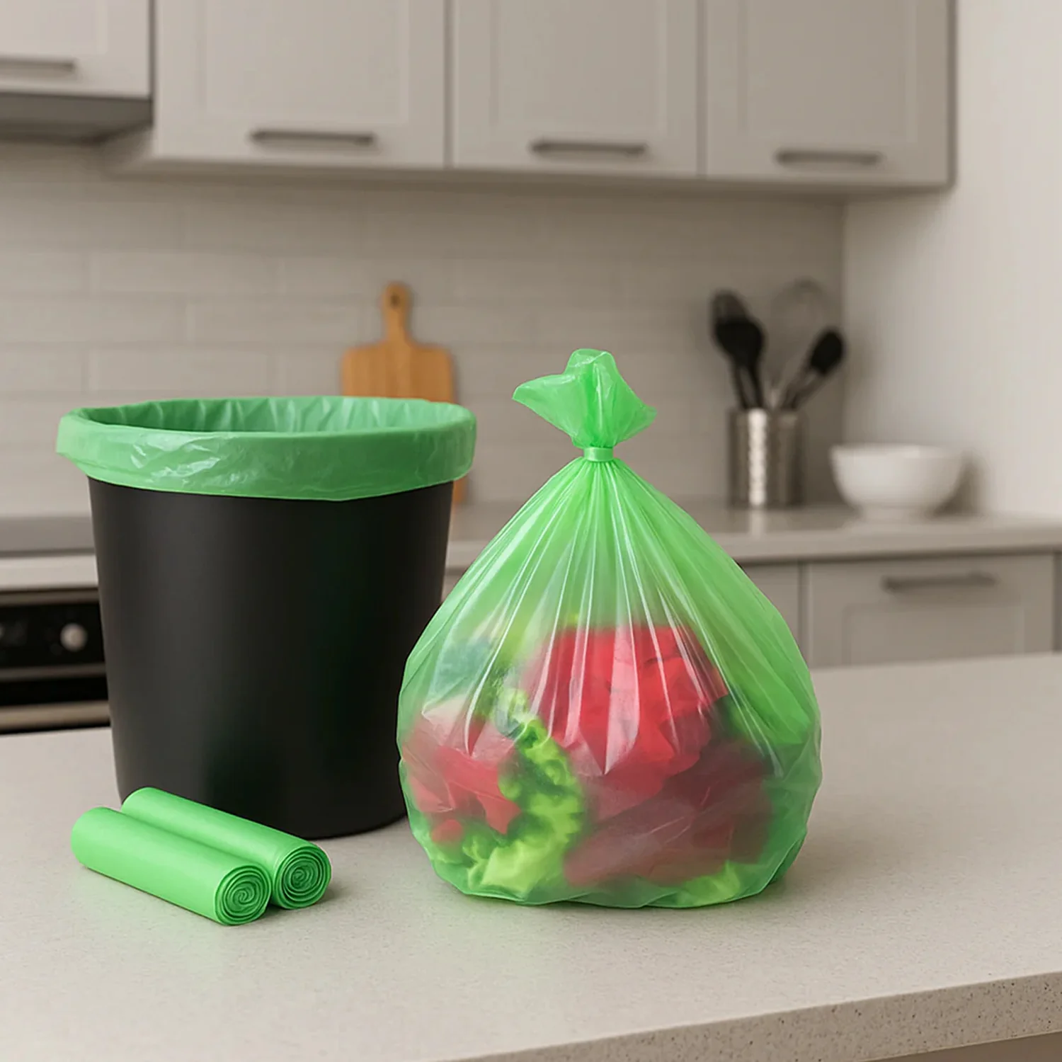 Heavy Duty Green Garbage Bags Roll (50 Bag, 50x60 Cm) - Image 5