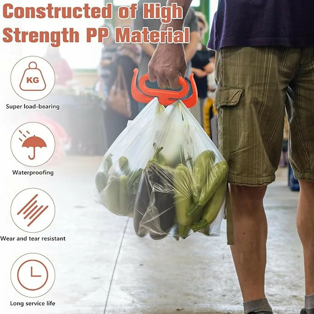 Heavy Duty Grocery Bag Carry Handle Grip Holder (Pack of 1) - Image 3