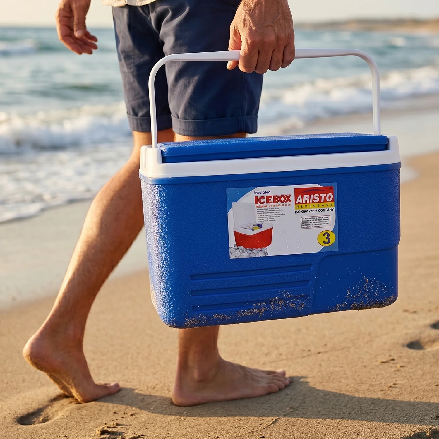 Heavy Duty Insulated Ice Box (1 Pc, Blue / 3Ltr) - Image 3