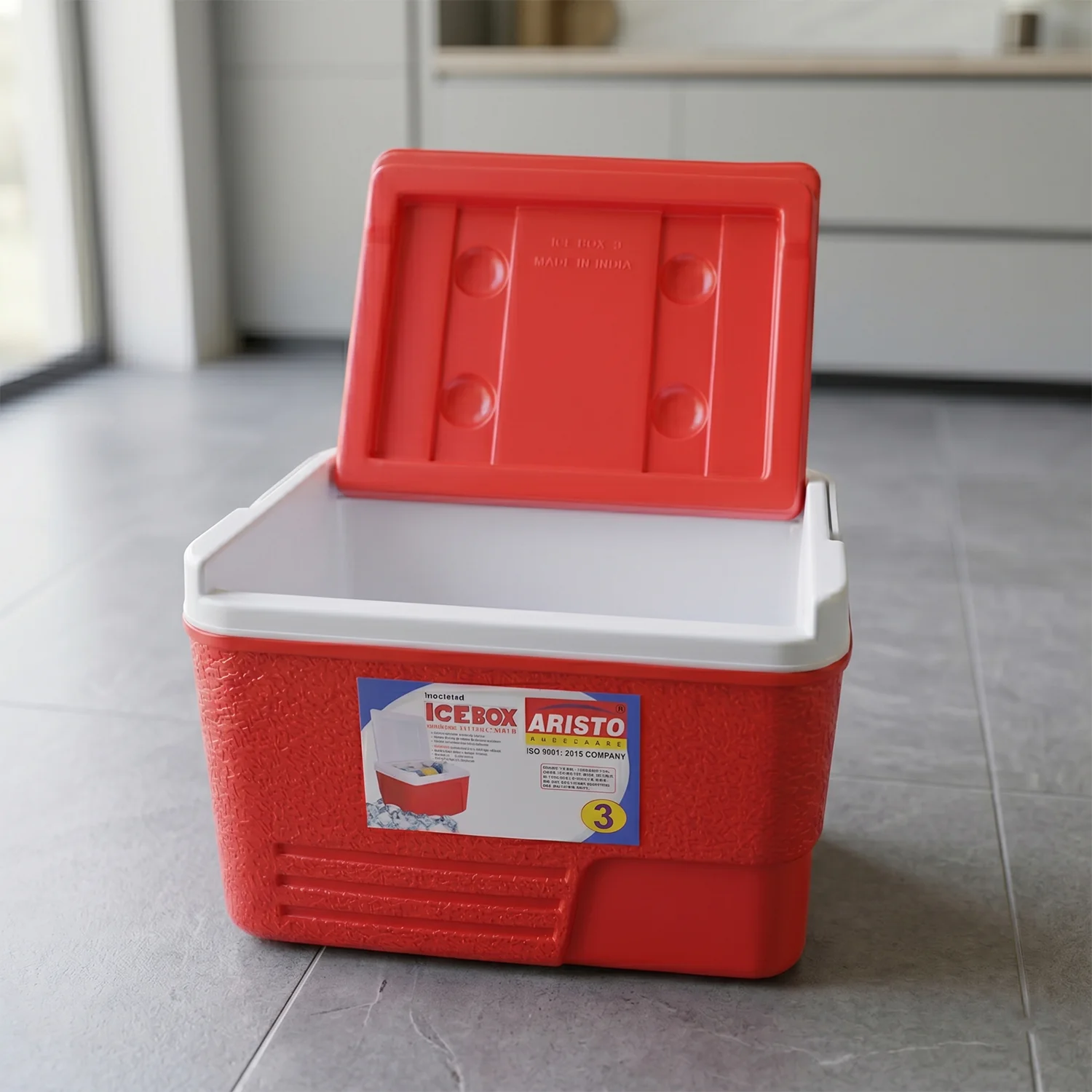 Heavy Duty Insulated Ice Box (1 Pc, Red / 3Ltr) - Image 4