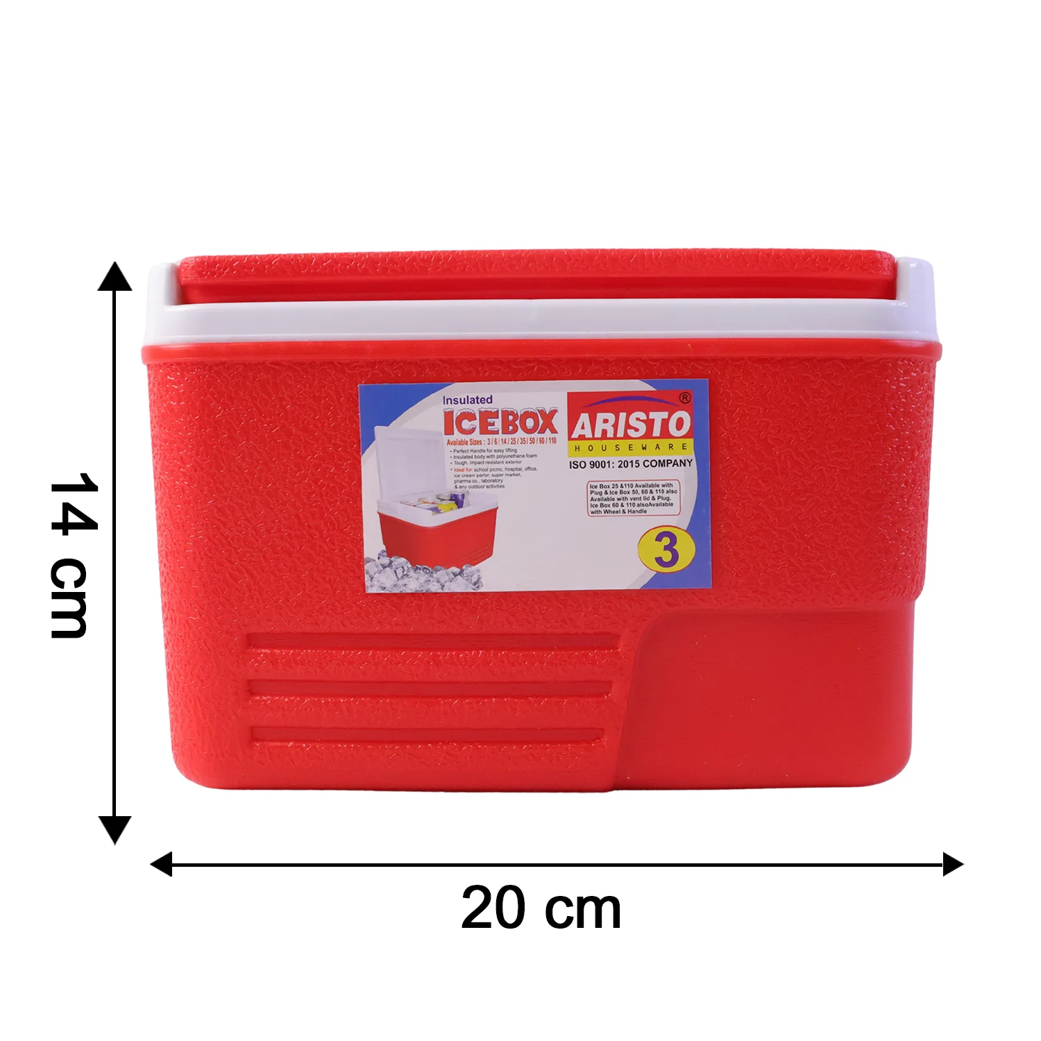 Heavy Duty Insulated Ice Box (1 Pc, Red / 3Ltr) - Image 6