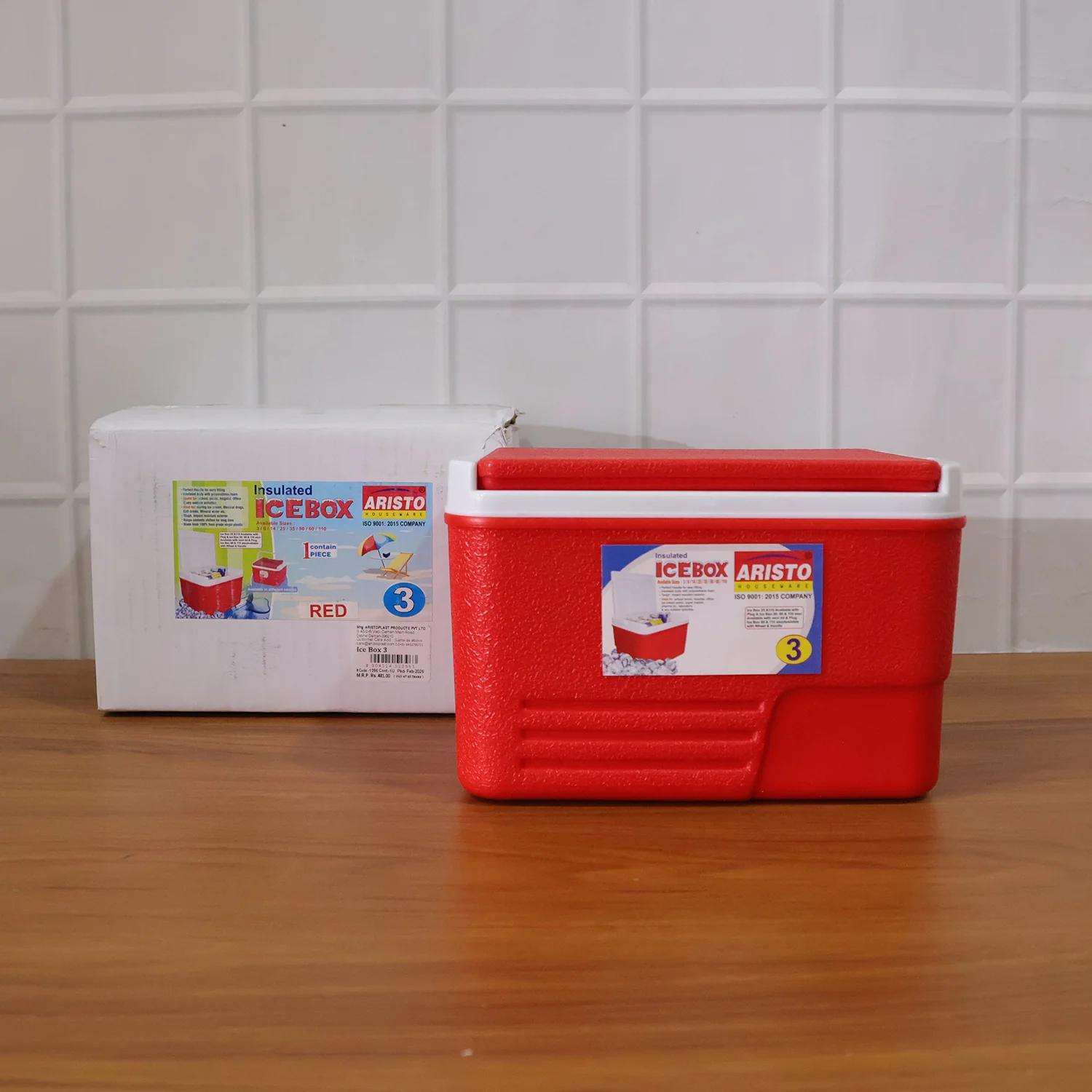 Heavy Duty Insulated Ice Box (1 Pc, Red / 3Ltr) - Image 9