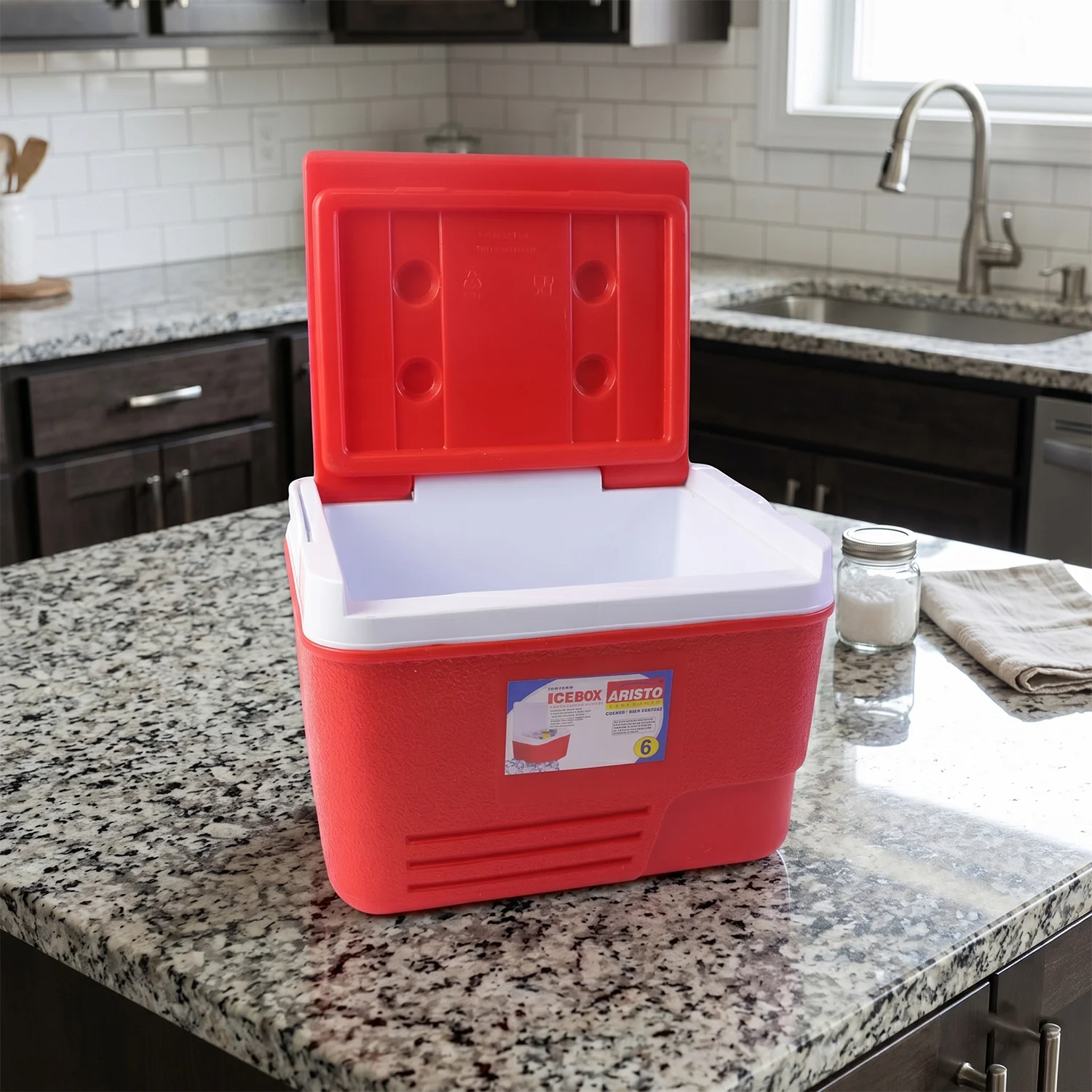 Heavy Duty Insulated Ice Box (1 Pc, Red / 6Ltr) - Image 4