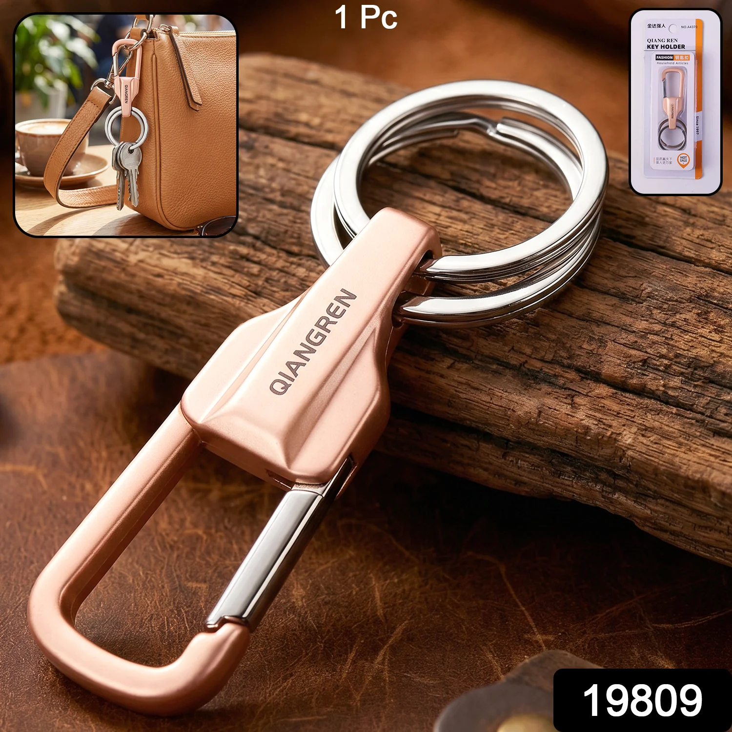 Heavy Duty Keychain Organizer with Quick Release Hook for Keys (1 Pc) - Image 2