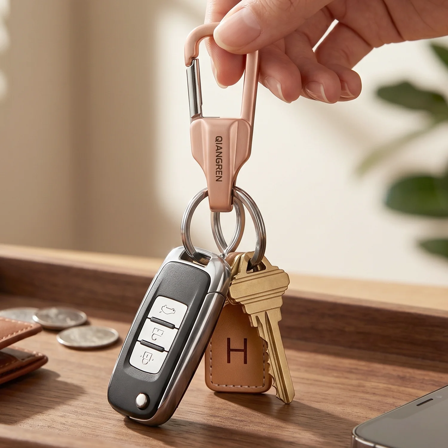 Heavy Duty Keychain Organizer with Quick Release Hook for Keys (1 Pc) - Image 3