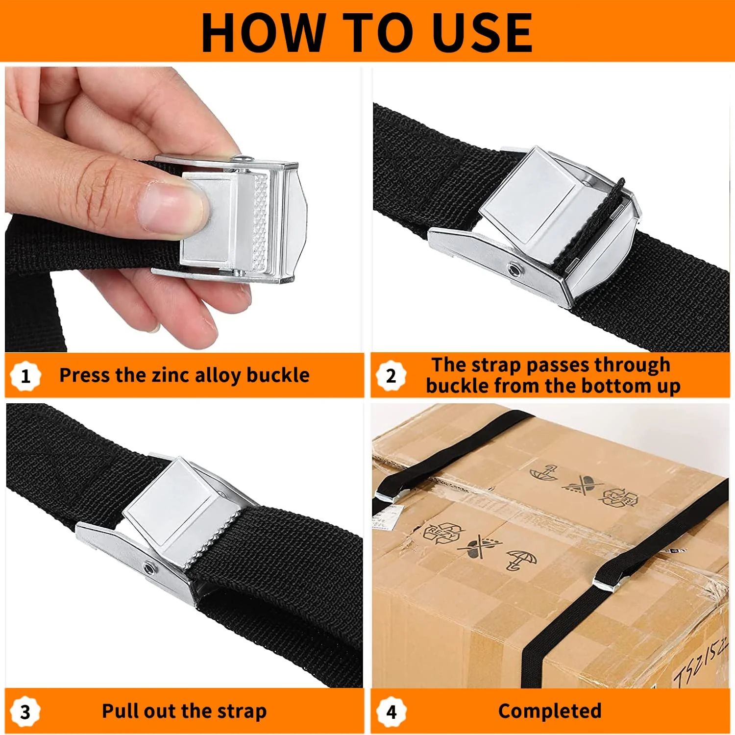 Heavy-Duty Luggage Tie Down Strap Set – (2 Pc / 75 cm) - Image 4