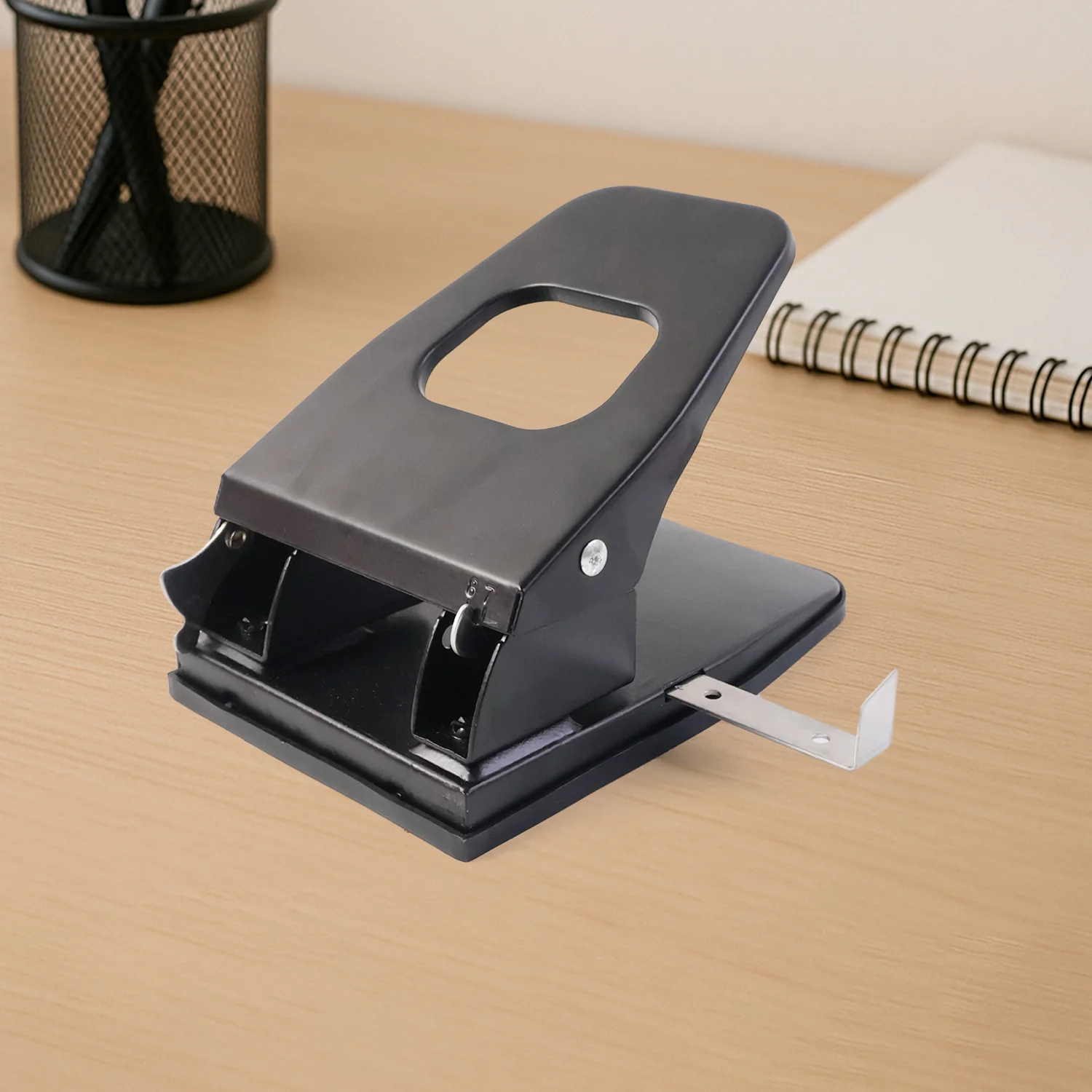 Heavy-Duty Metal 2-Hole Paper Punch Machine - Image 4