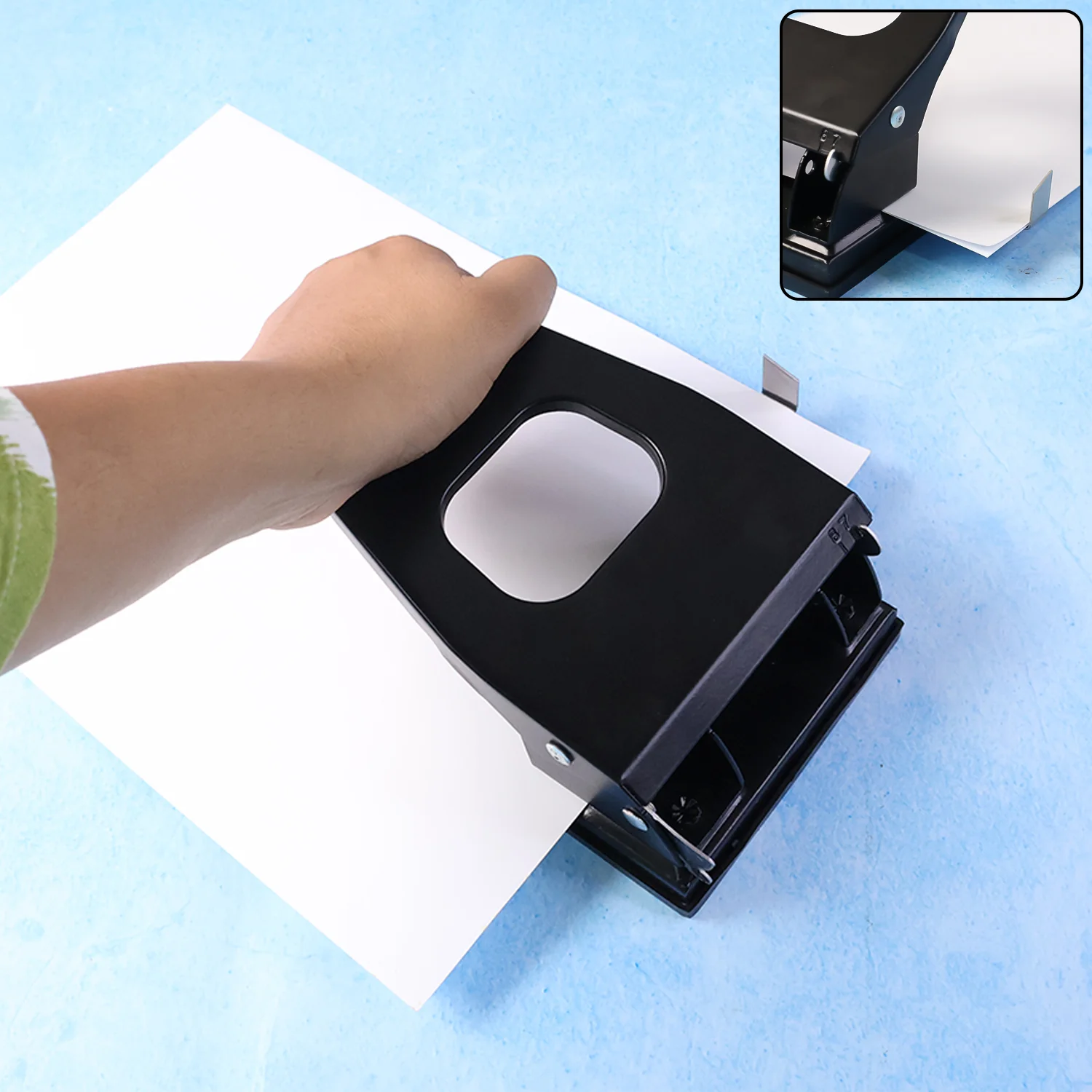 Heavy-Duty Metal 2-Hole Paper Punch Machine - Image 7