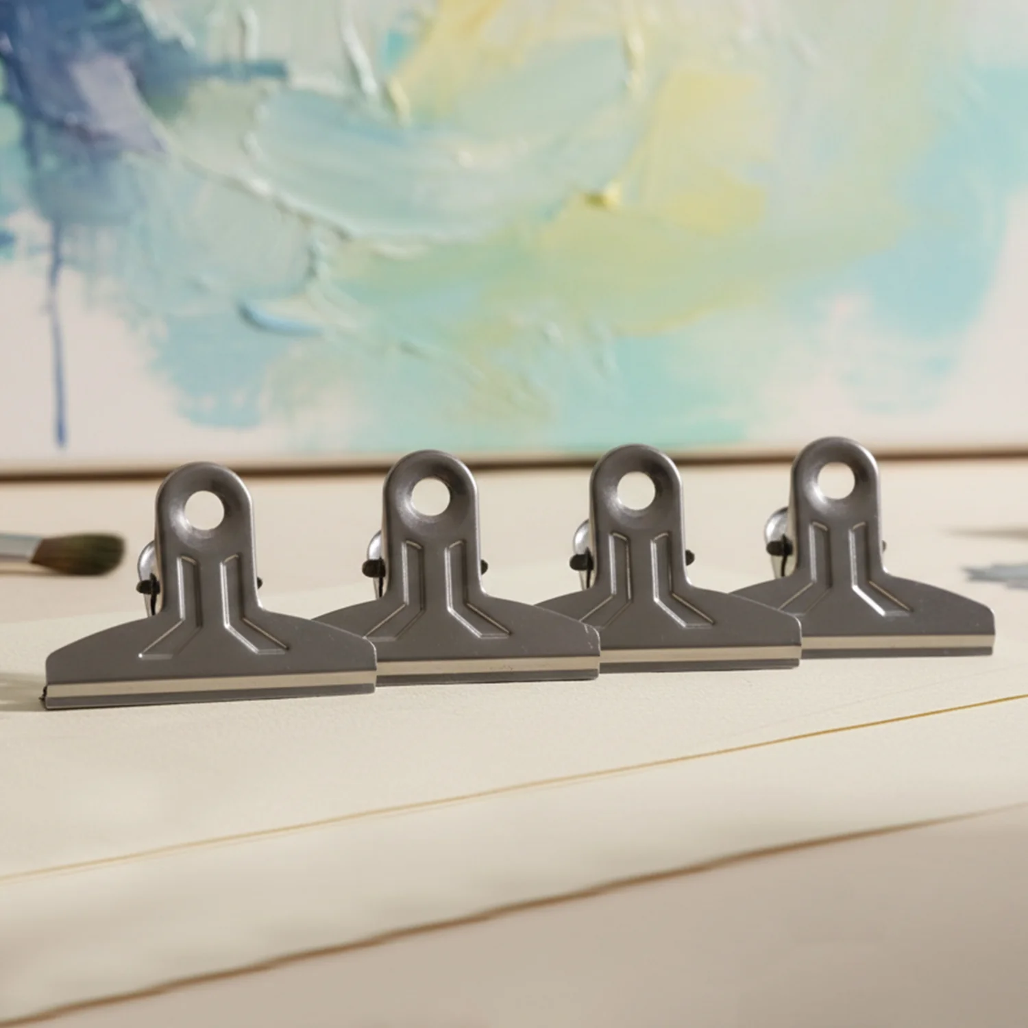 Heavy Duty Metal Paper Clamp Clips (4 Pc) - Image 3