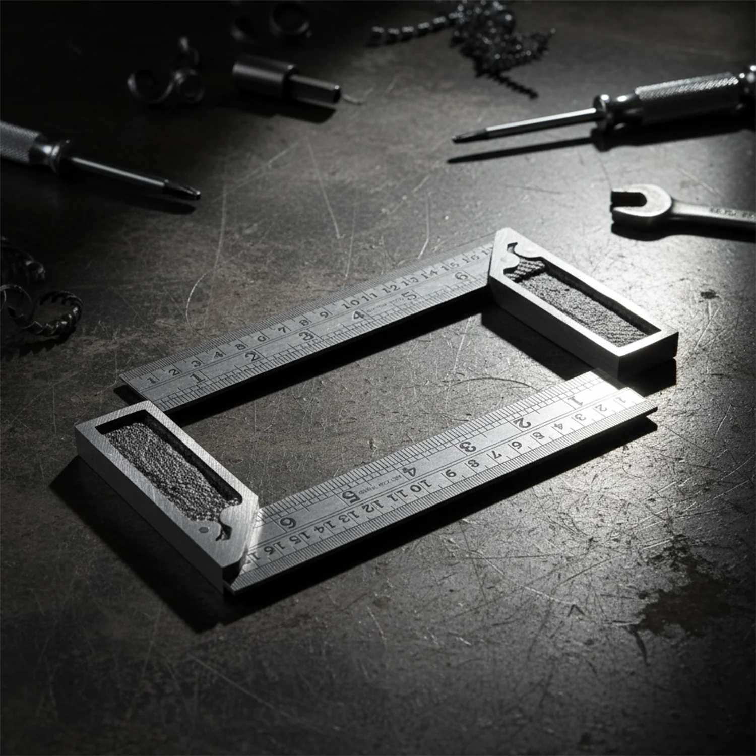 Heavy-Duty Metal Try Square Ruler Set (2 Pc) - Image 6