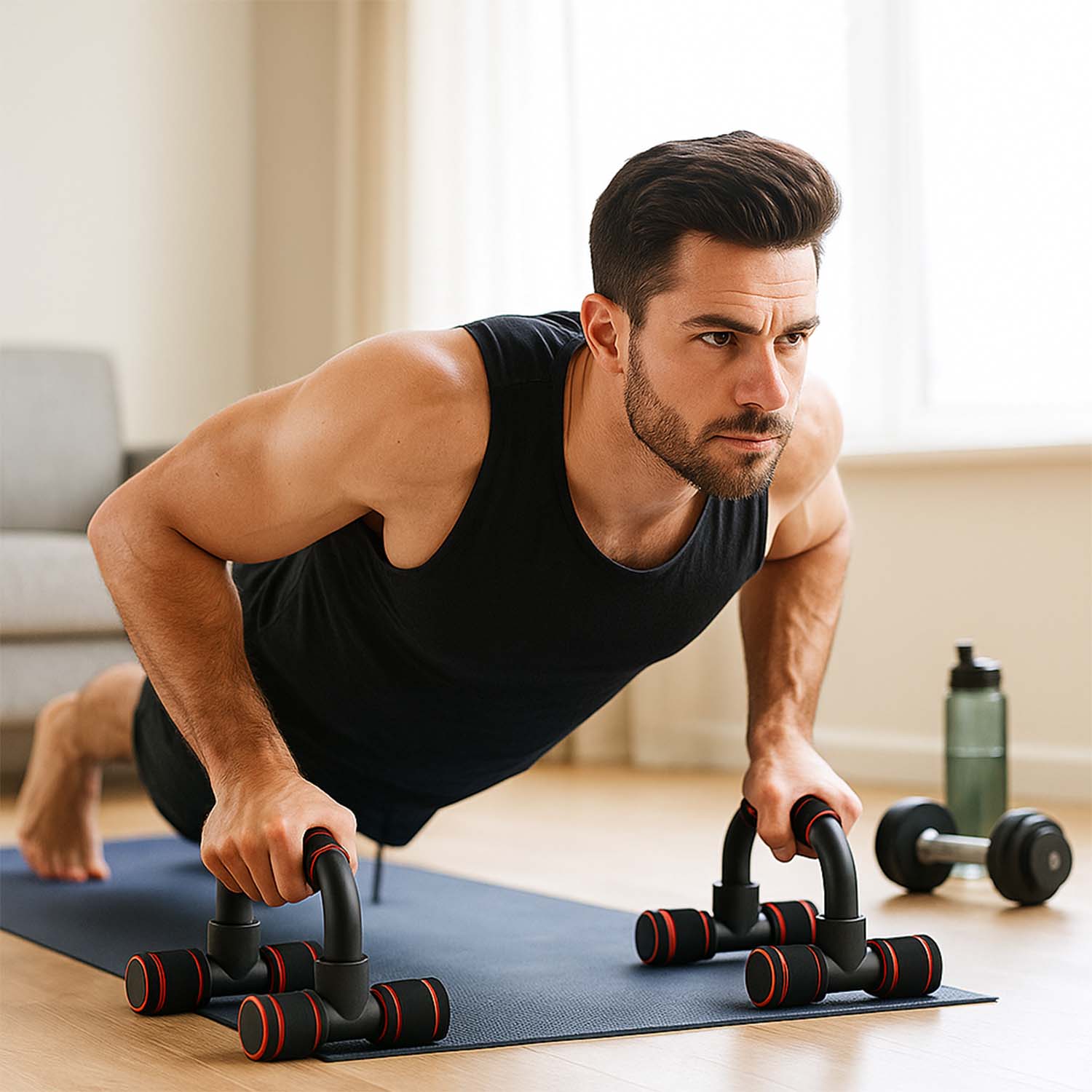 Heavy-Duty Push-Up Bars Stand for Home Workout - Image 7