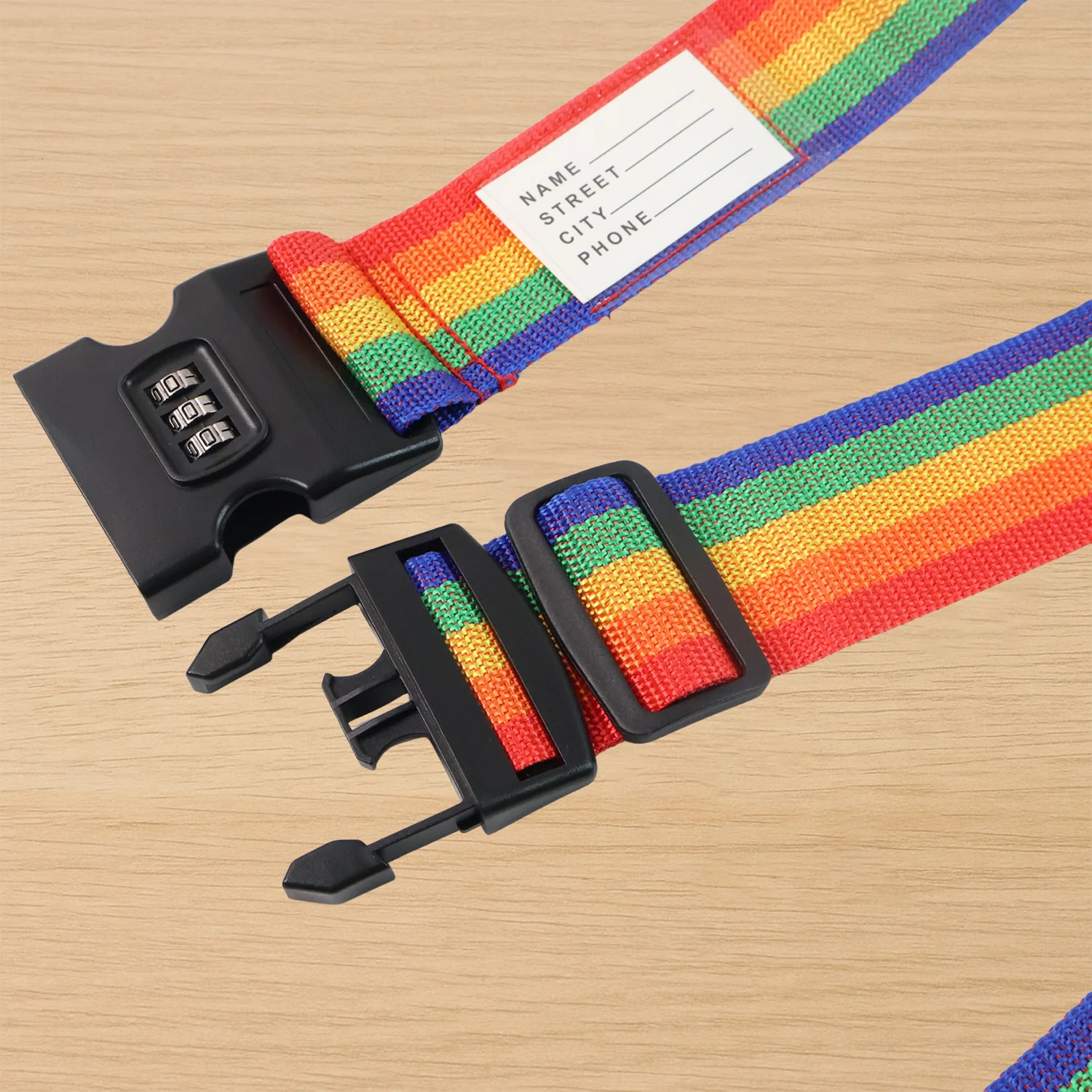 Heavy-Duty Rainbow Webbing with 3-Digit Code Lock - Image 4