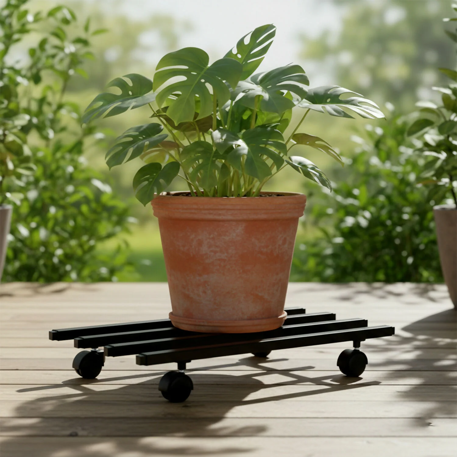 Heavy-Duty Rolling Metal Plant Stand – Mobile Garden Display Trolley - Image 7