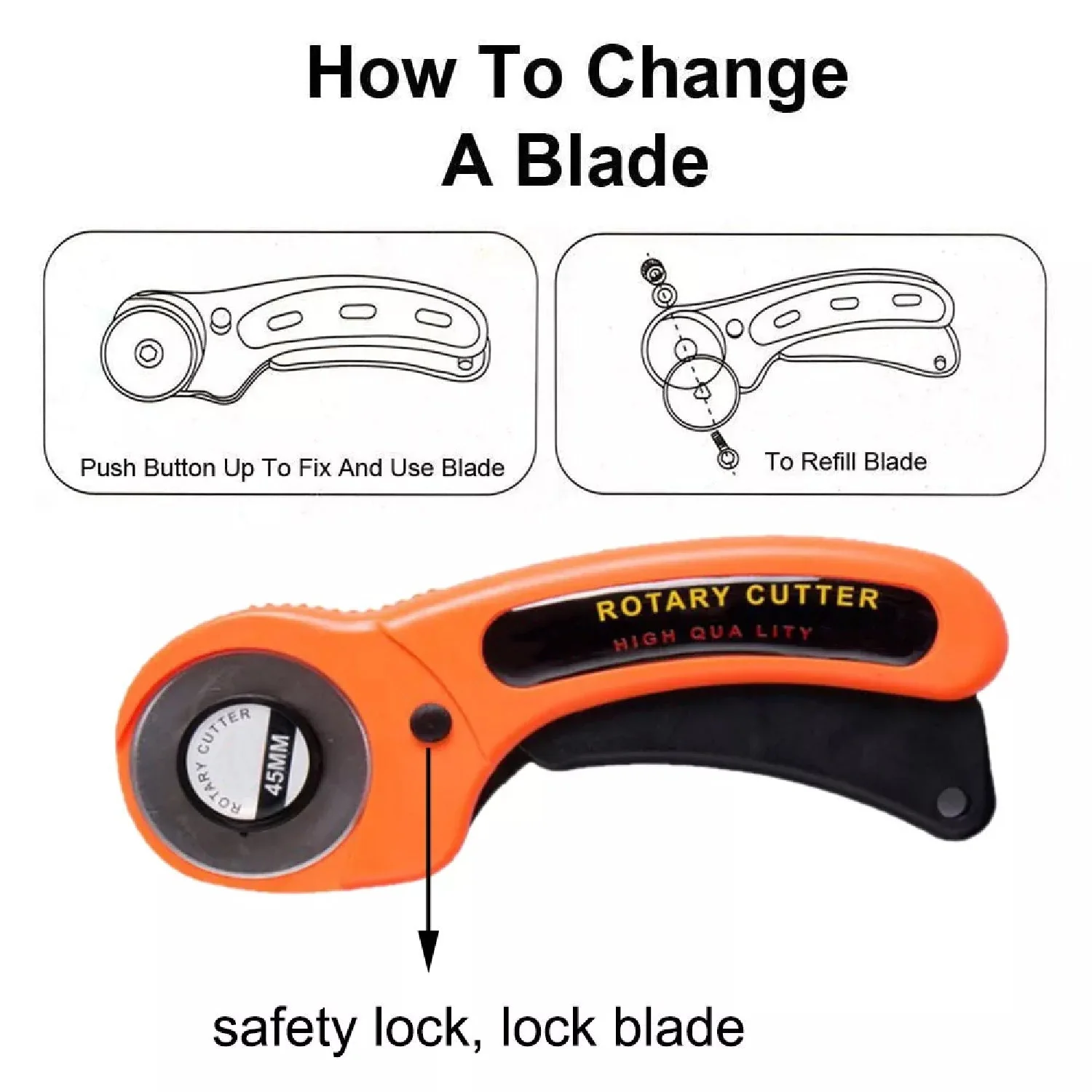 Heavy Duty Rotary Cutter 45mm Blade (1 Pc) - Image 5