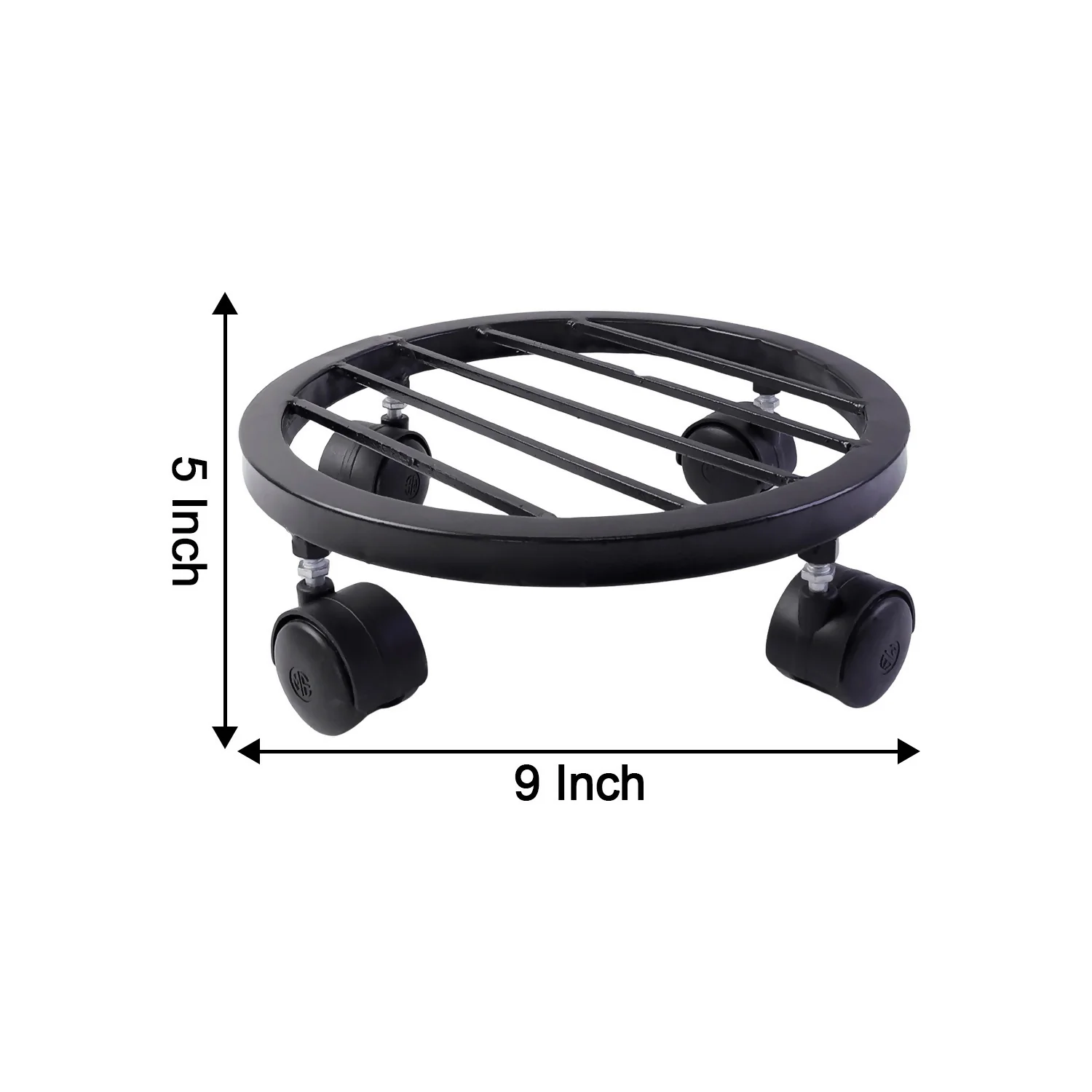 Heavy Duty Round Plant Pot Trolley with Wheels for Easy Movement - Image 6