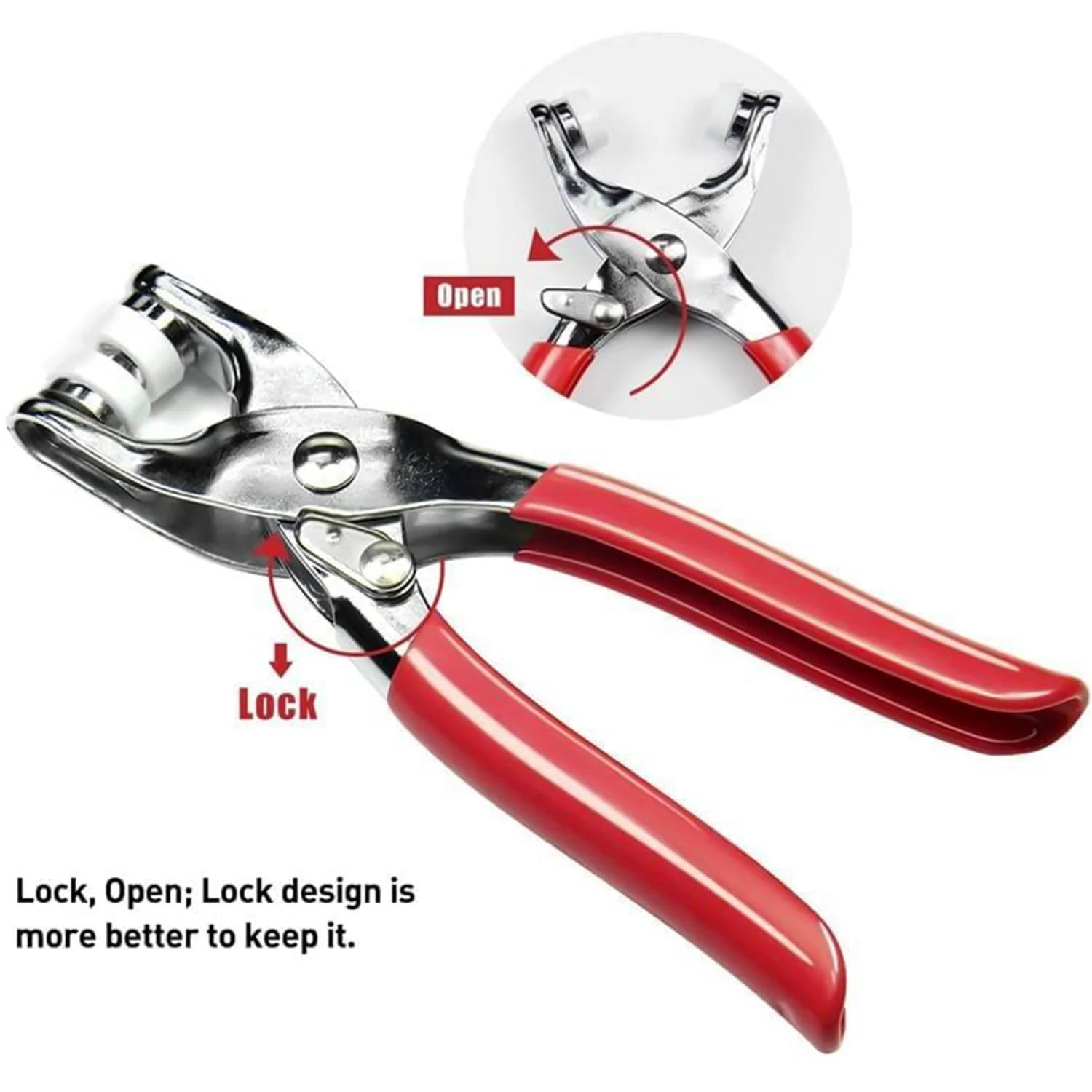 Heavy Duty Snap Button Fastener Plier Tool Kit (1 Set) - Image 3