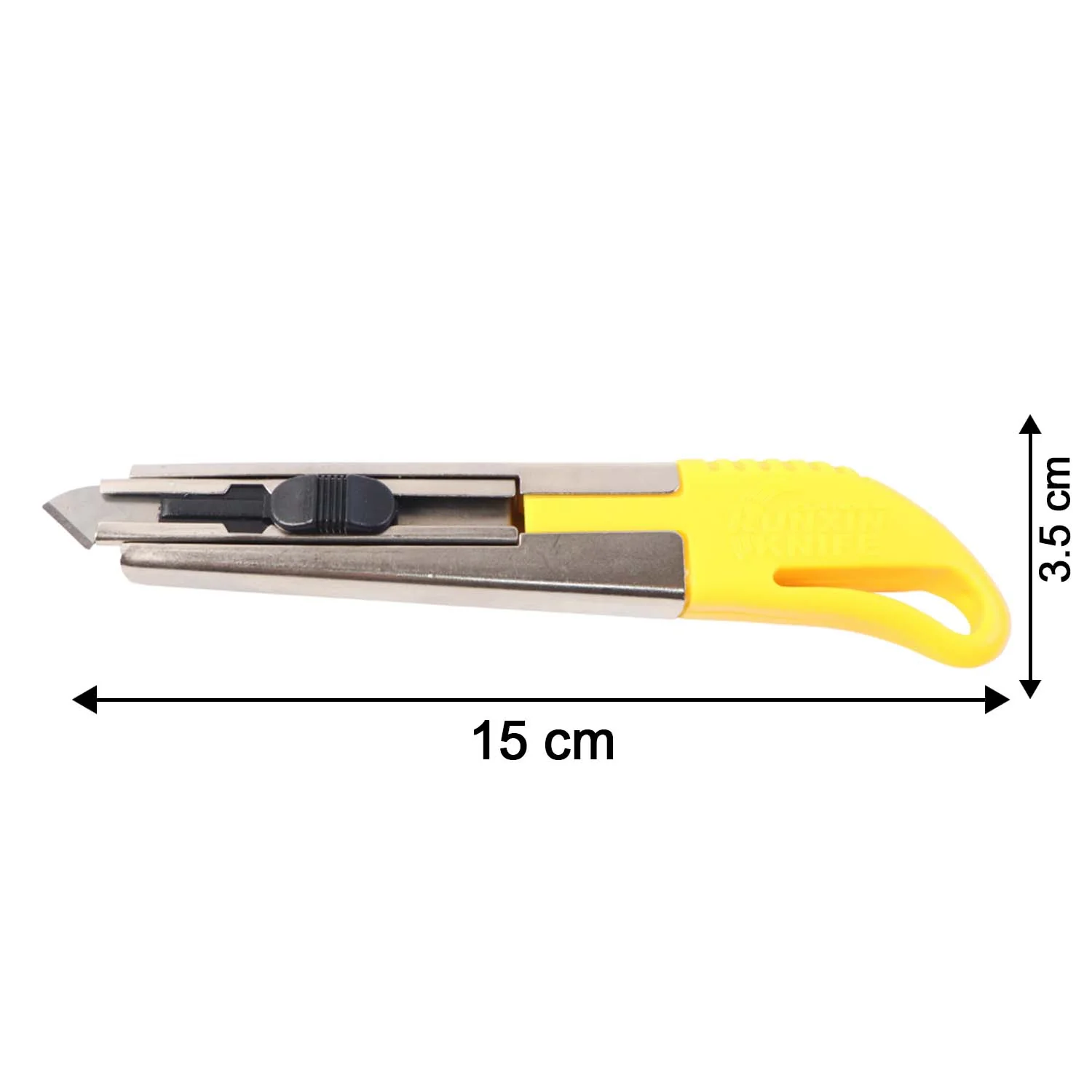 Heavy-Duty Stainless Steel Body Utility Cutter Knife (1 Pc / With 2 Extra Blade) - Image 4