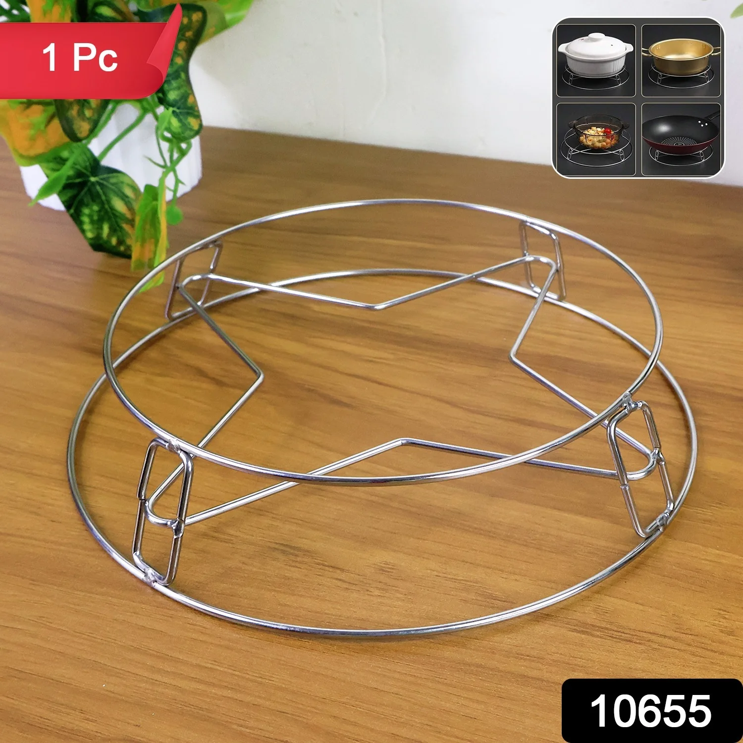 Heavy Duty Stainless Steel Gas Stove Stand (1 Pc) - Image 2