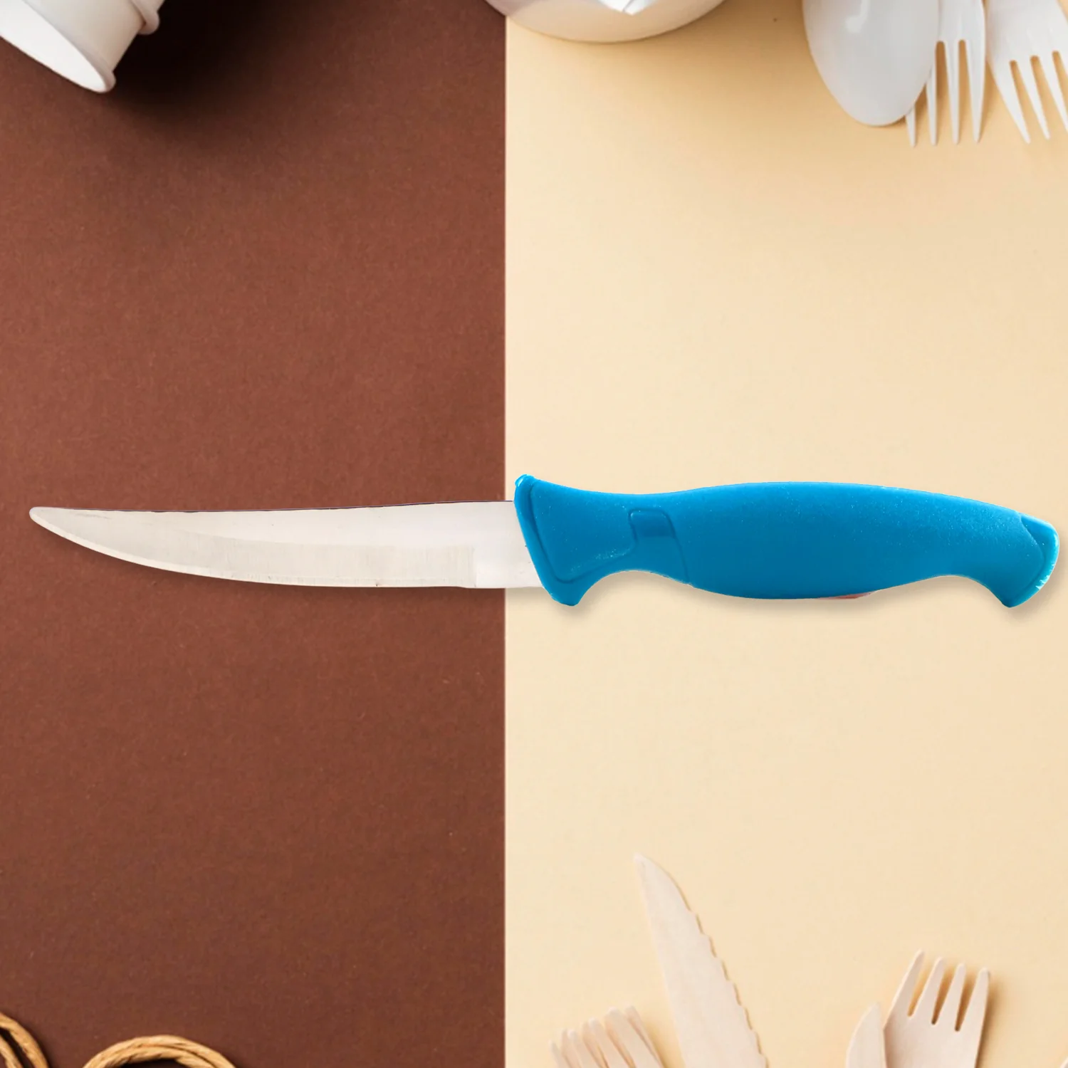 Heavy-Duty Stainless Steel Kitchen Knife with Ergonomic Handle (1 Pc) - Image 4