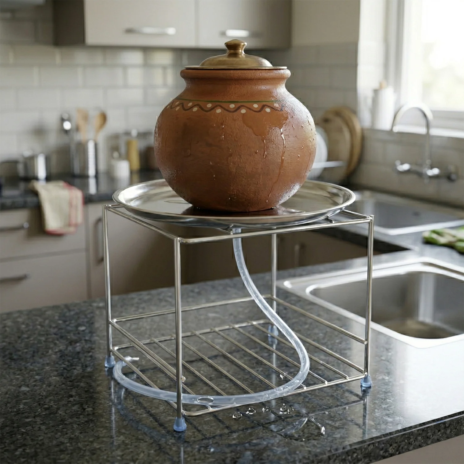 Heavy Duty Stainless Steel Multipurpose Utensils Stand, MATKA STAND, POT  STAND, 1 Pc - Image 3