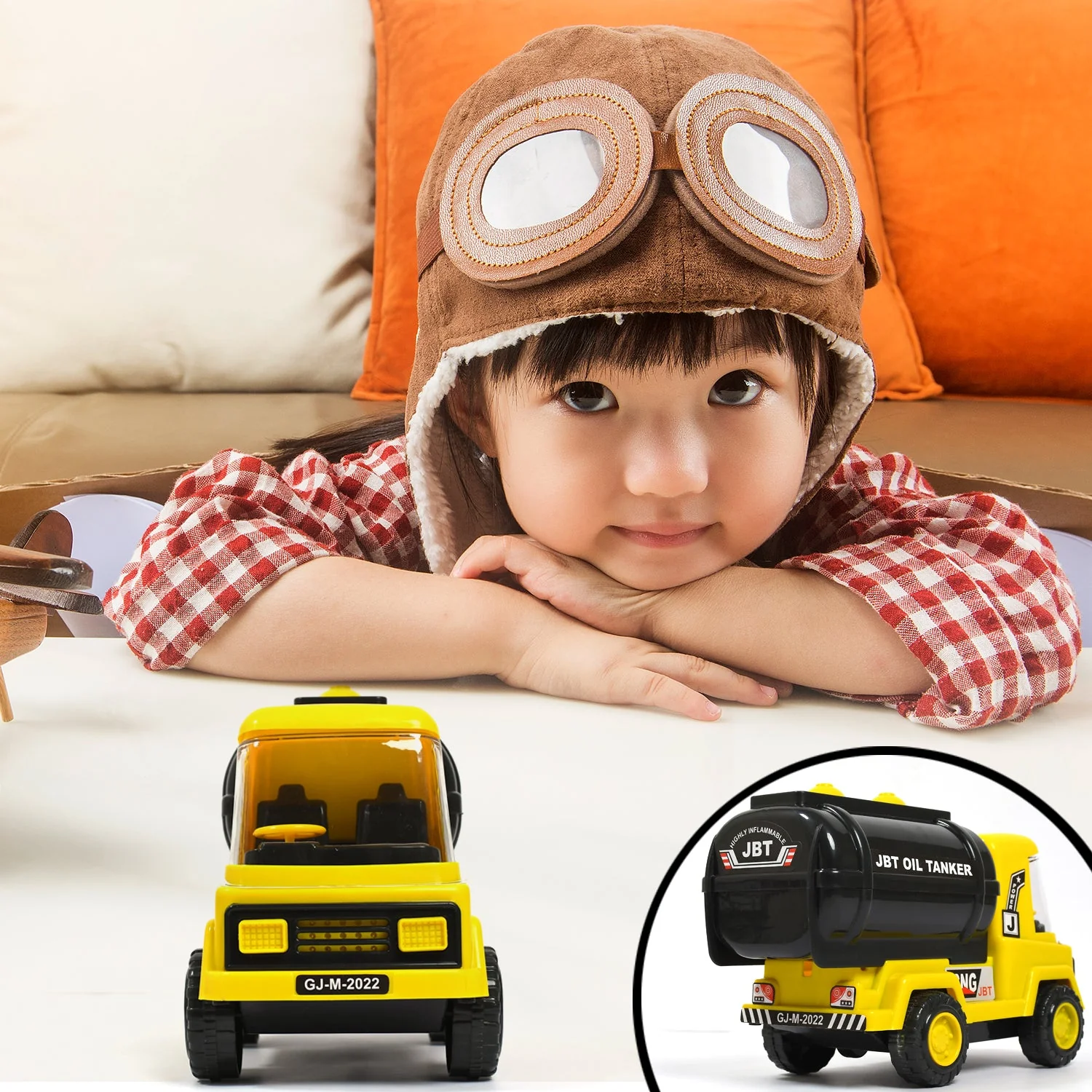 Big Heavy Duty Unbreakable Toy Truck with Sound | Friction Powered Oil-Water Tanker - Image 5