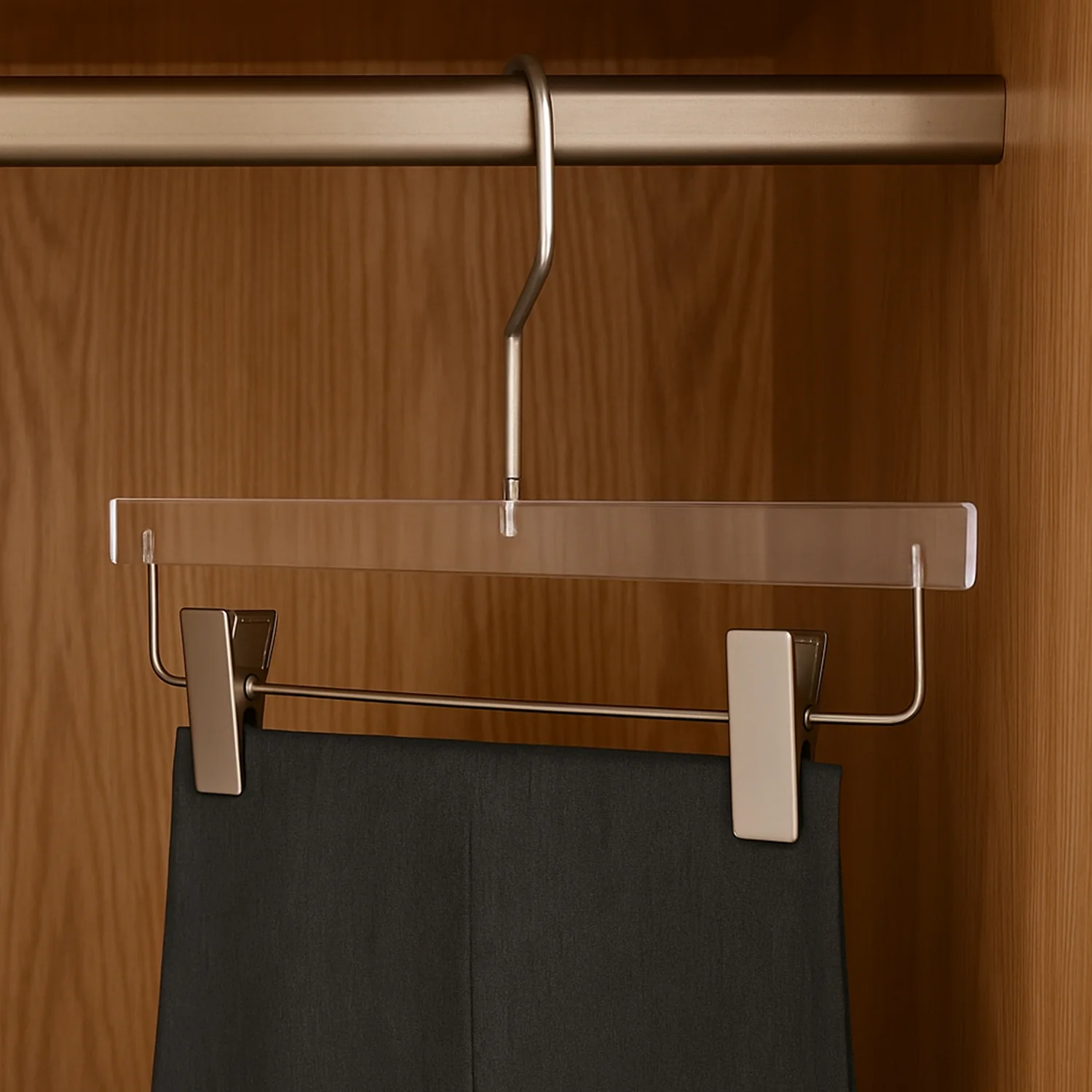 Heavy-Duty Transparent Acrylic Hanger With Adjustable Clips - Image 6