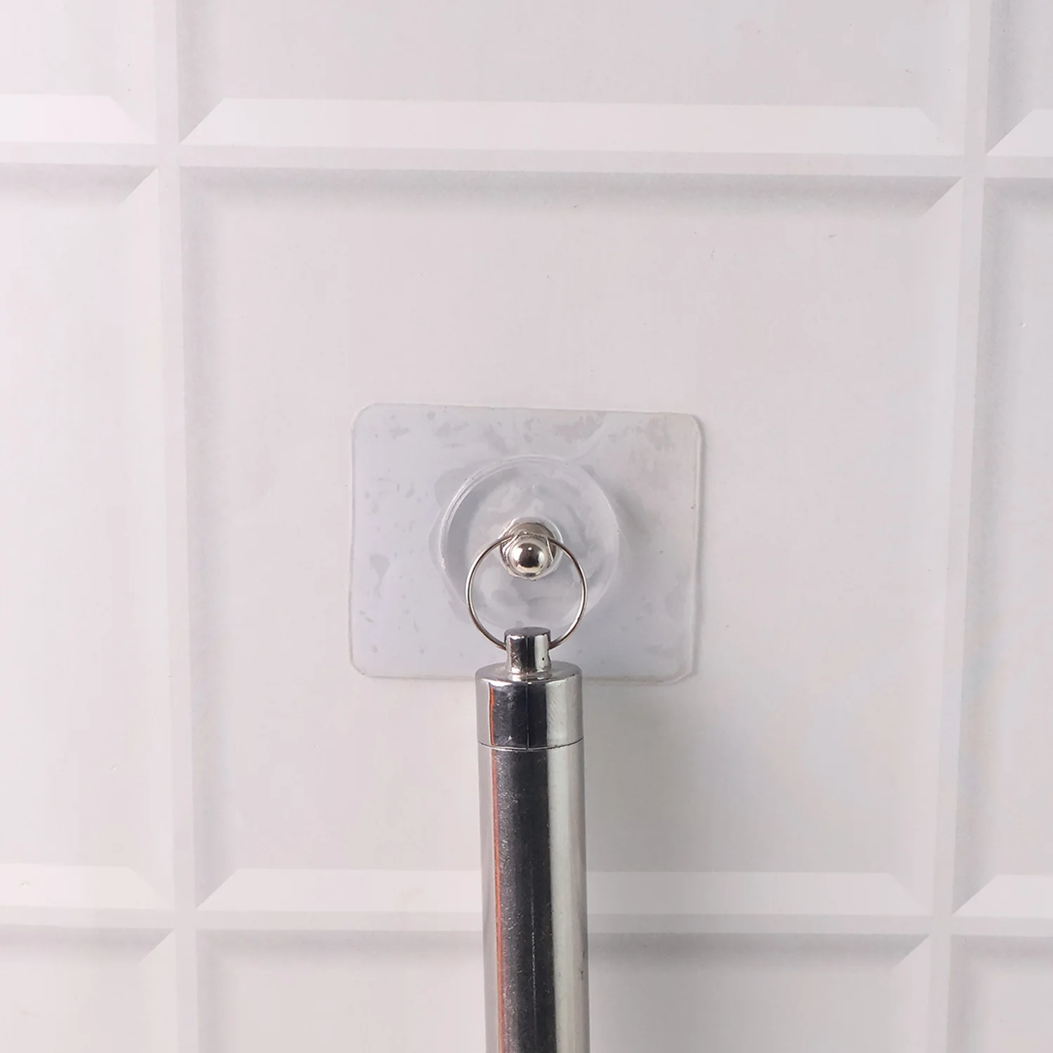 Heavy Duty Transparent Adhesive Wall Hook with Stainless Steel Screw Head (1 Pc) - Image 4