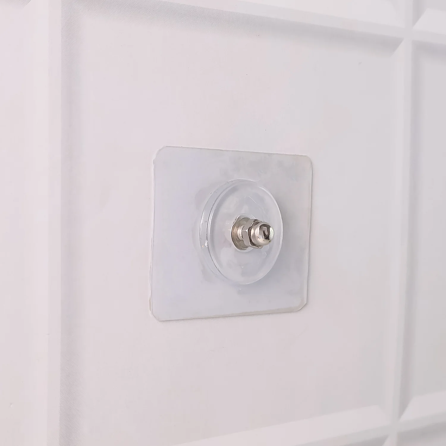 Heavy Duty Transparent Adhesive Wall Hook with Stainless Steel Screw Head (1 Pc) - Image 6