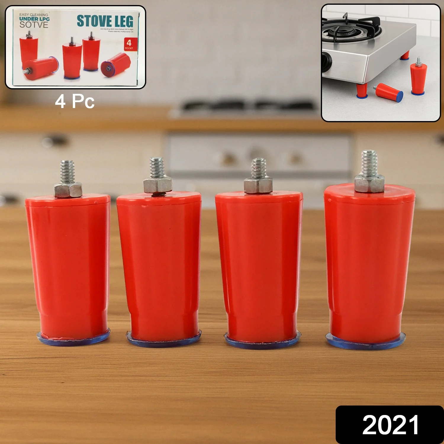 Heavy-Duty Universal Stove Legs for Gas Stove (4 Pc Set) - Image 2