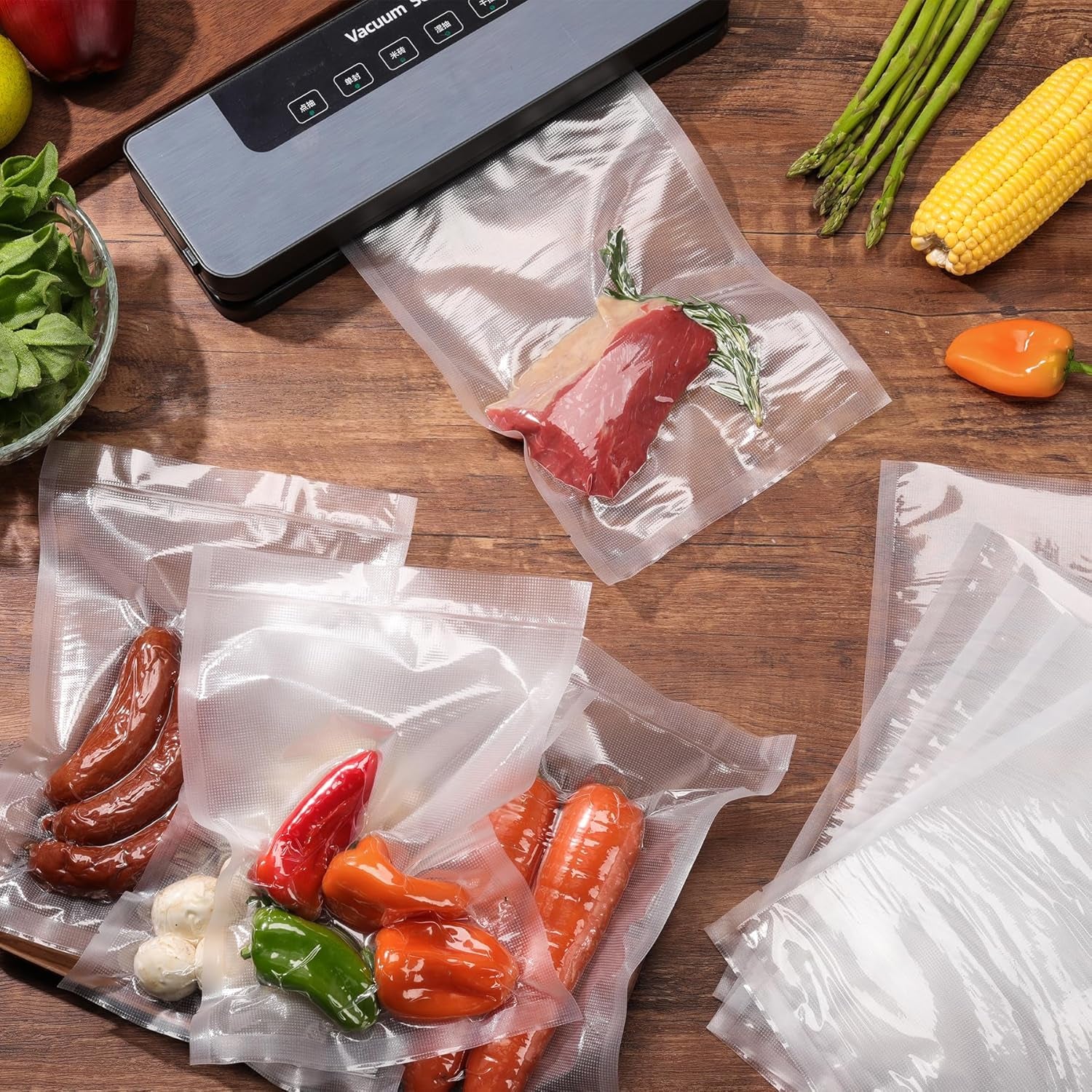 Heavy-Duty Vacuum Sealer Food Bags (24×16 cm, Pack of 50) - Image 7