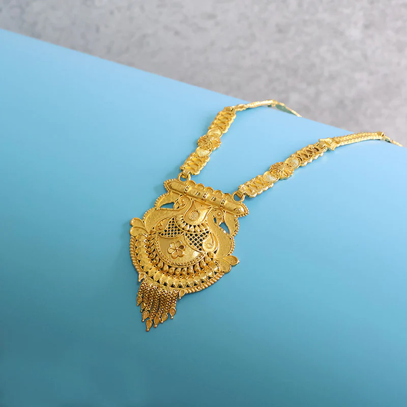 Heritage-Inspired Gold-Plated Long Necklace Set for Festive & Ceremony Wear - Image 6
