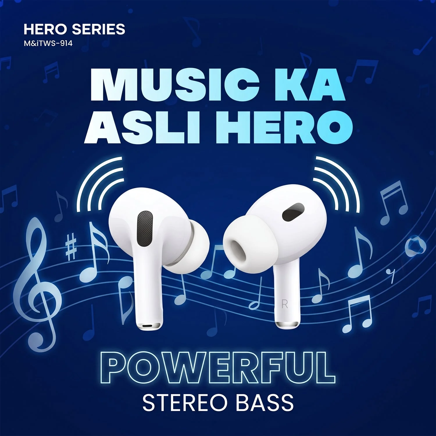 Hero Series Wireless Bluetooth Earbuds (1 Pc) - Image 3