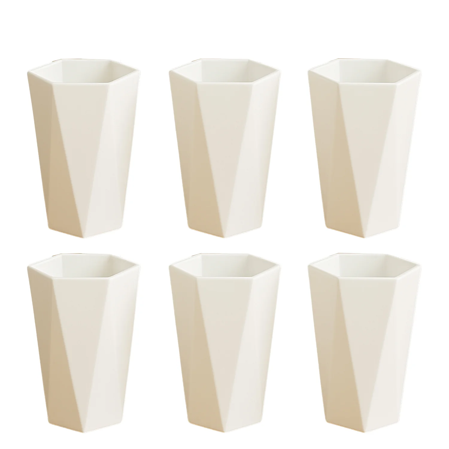 Hexagon Shape Plastic Drinking Glass Set (6 Pc) - Image 5