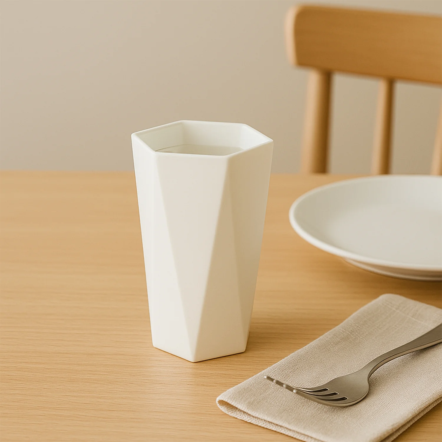 Hexagon Shape Plastic Drinking Glass Set (6 Pc) - Image 7