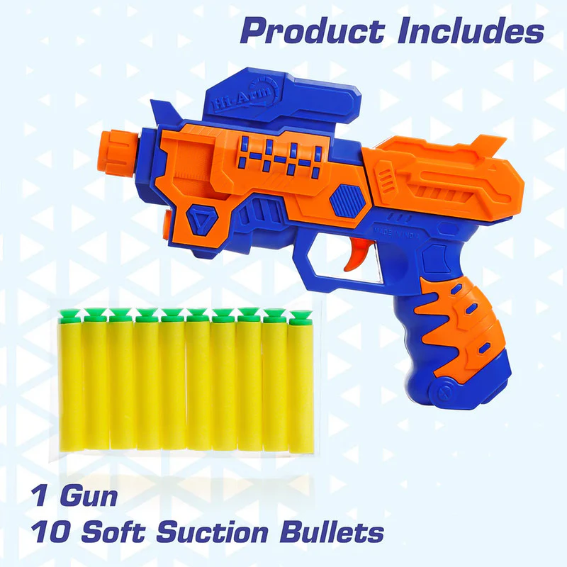 Hi-Arm Soft Bullet Gun with 10 Soft Bullets – High-Performance Toy Blaster for Kids - Image 3