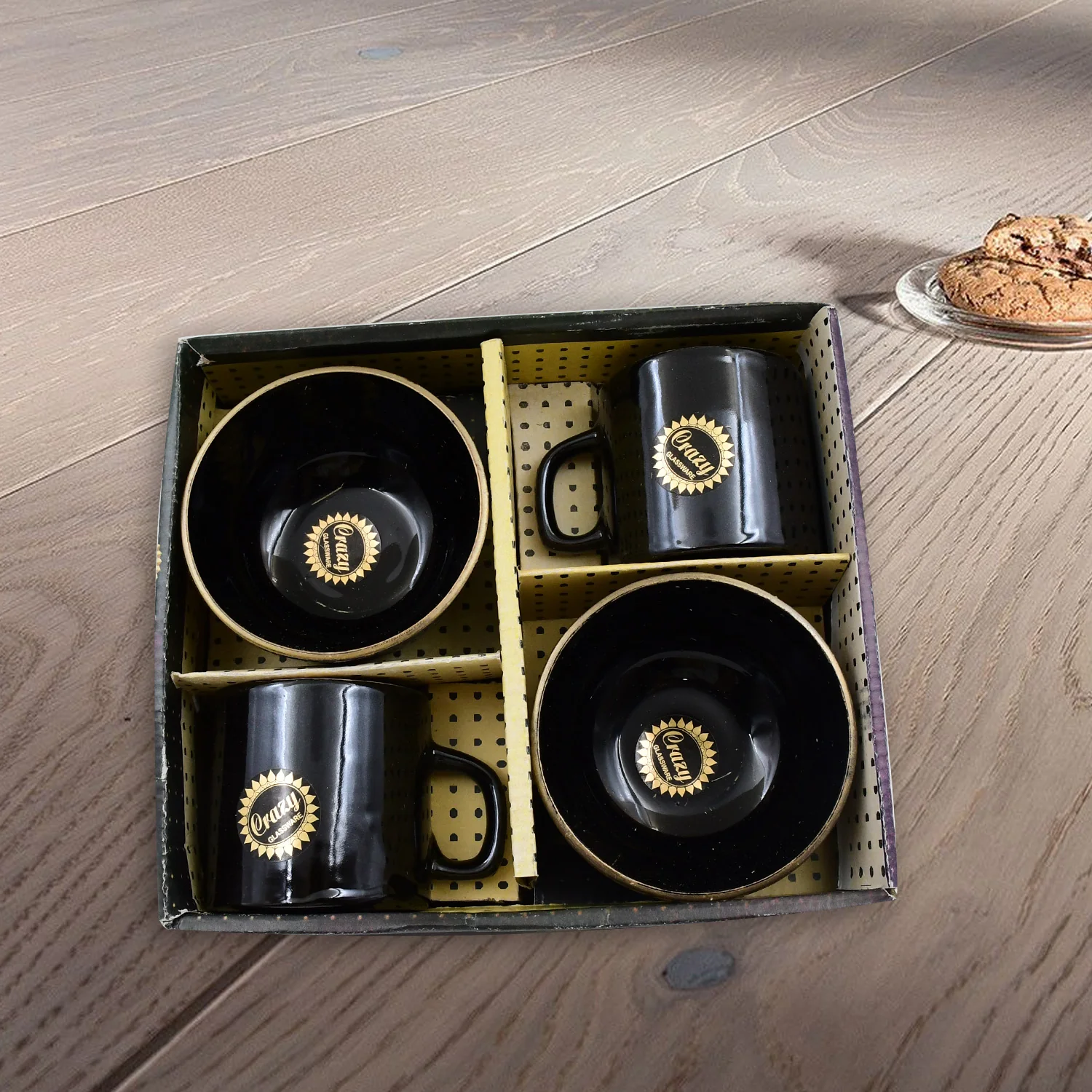 Hide & Seek Ceramic Tea / cups With Round Serving Bowl (4 Pcs set) - Image 5