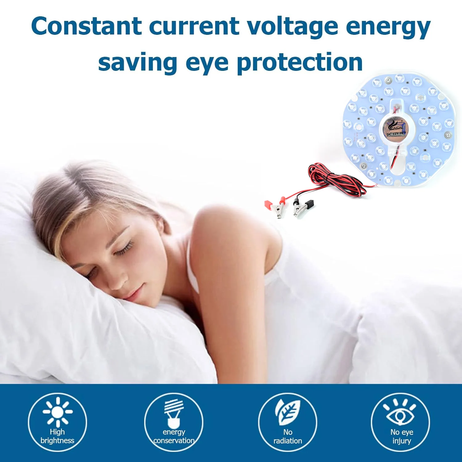 High Brightness 12V 18W Round LED Light Module with Clip Wires - Image 3